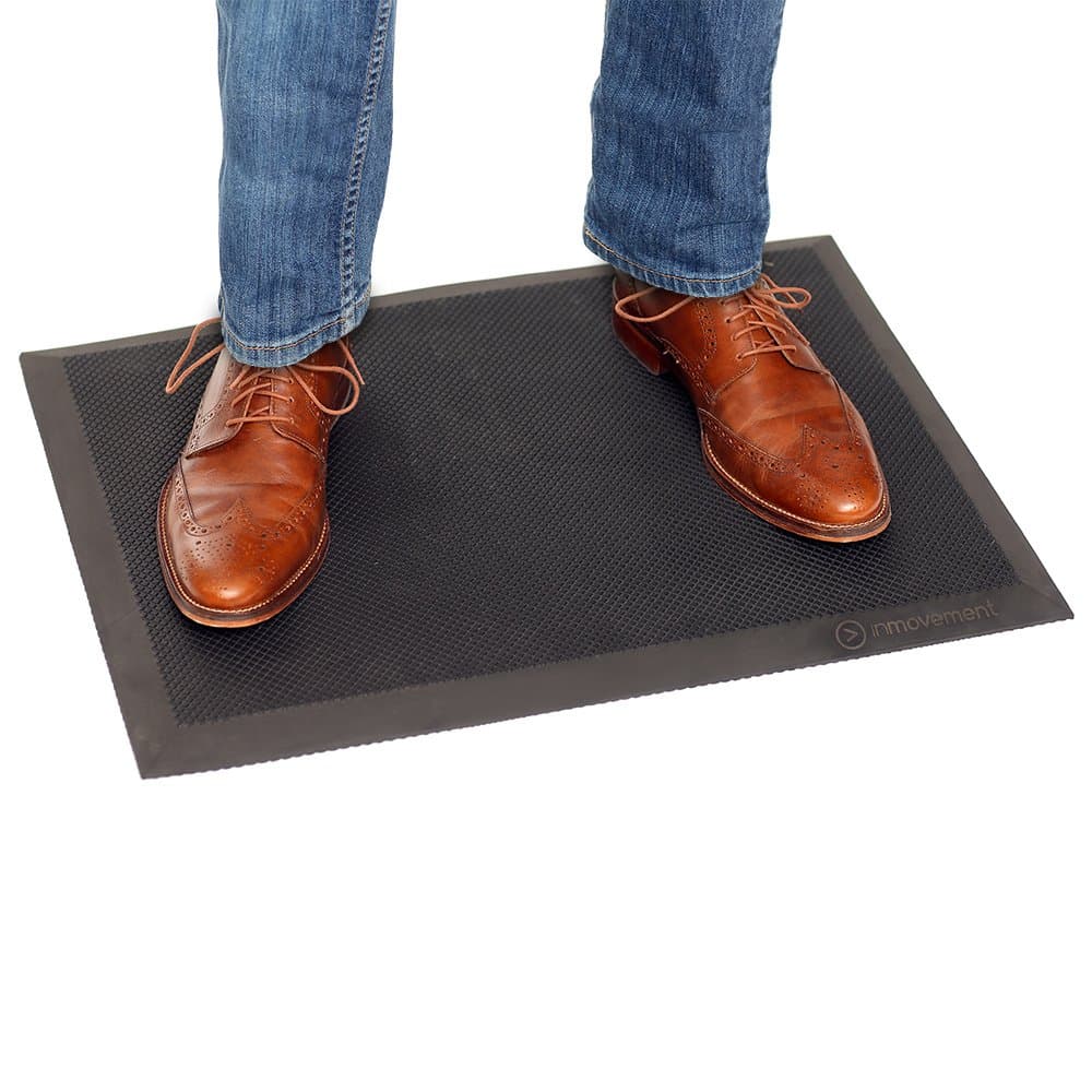 InMovement Integrate Anti-Fatigue Mat Shock Absorption & Standing Support, Black (IM-FATIGUEMAT-01)