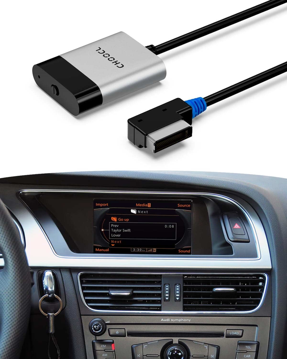 Car Bluetooth Receiver for Audi with AMI Interface, Mercedes & Volkswagen with MDI Connector, Bluetooth Receiver with HD Sound for MMI 3G System (3000A(2009-2020 Year Audi MMI 3G))