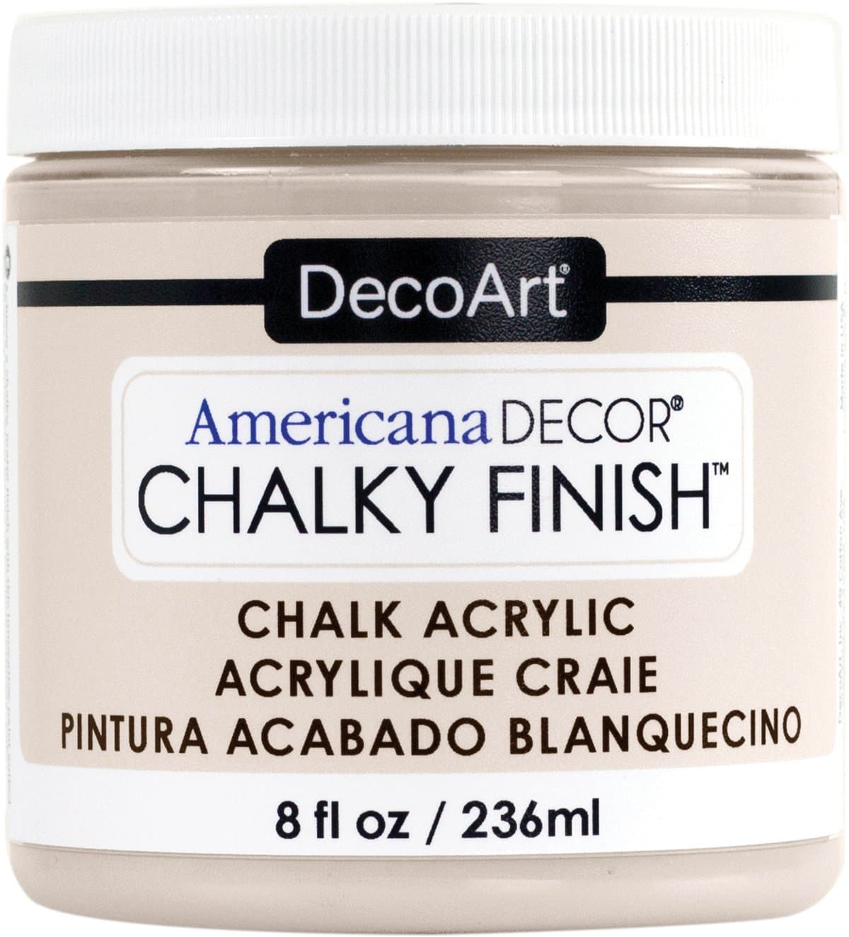Deco Art Americana Chalky Finish Paint 8oz, Primitive, 8 oz, Gray,Brown