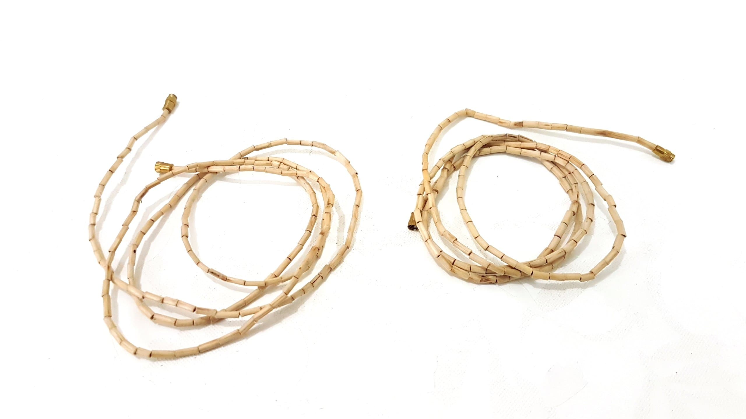 Set of 2 Pure Tulsi Holy Basil Tulasi Beads Necklace Mala Handmade Vraja 100% Energized