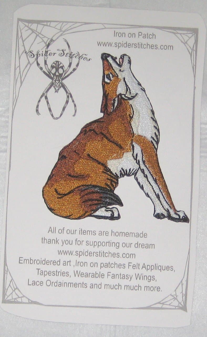 Howling Coyote Iron on Patch
