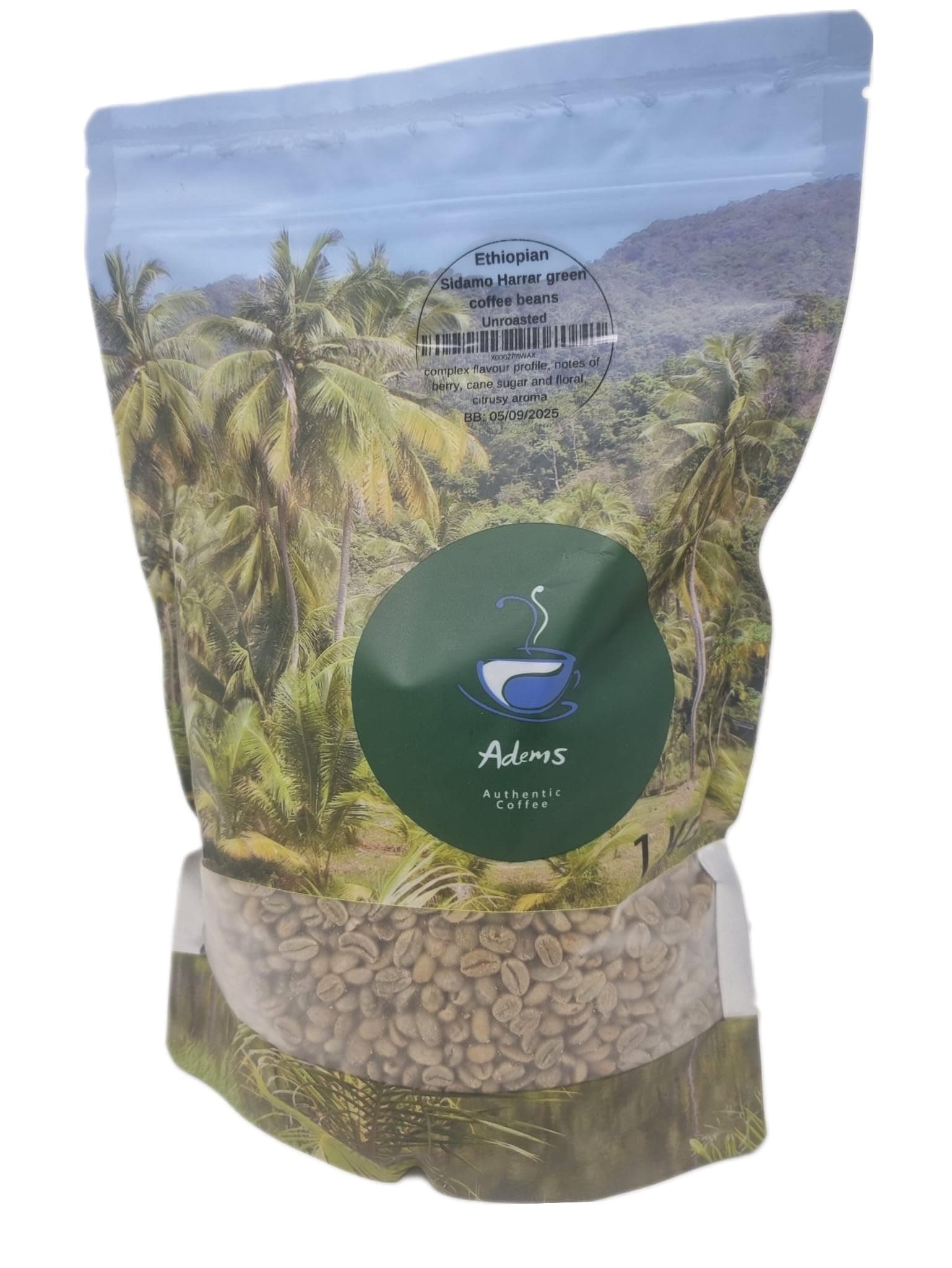 sidamo ethiopian green coffee beans premium unroasted beans for home and business roasting 1 kg (Sidamo)