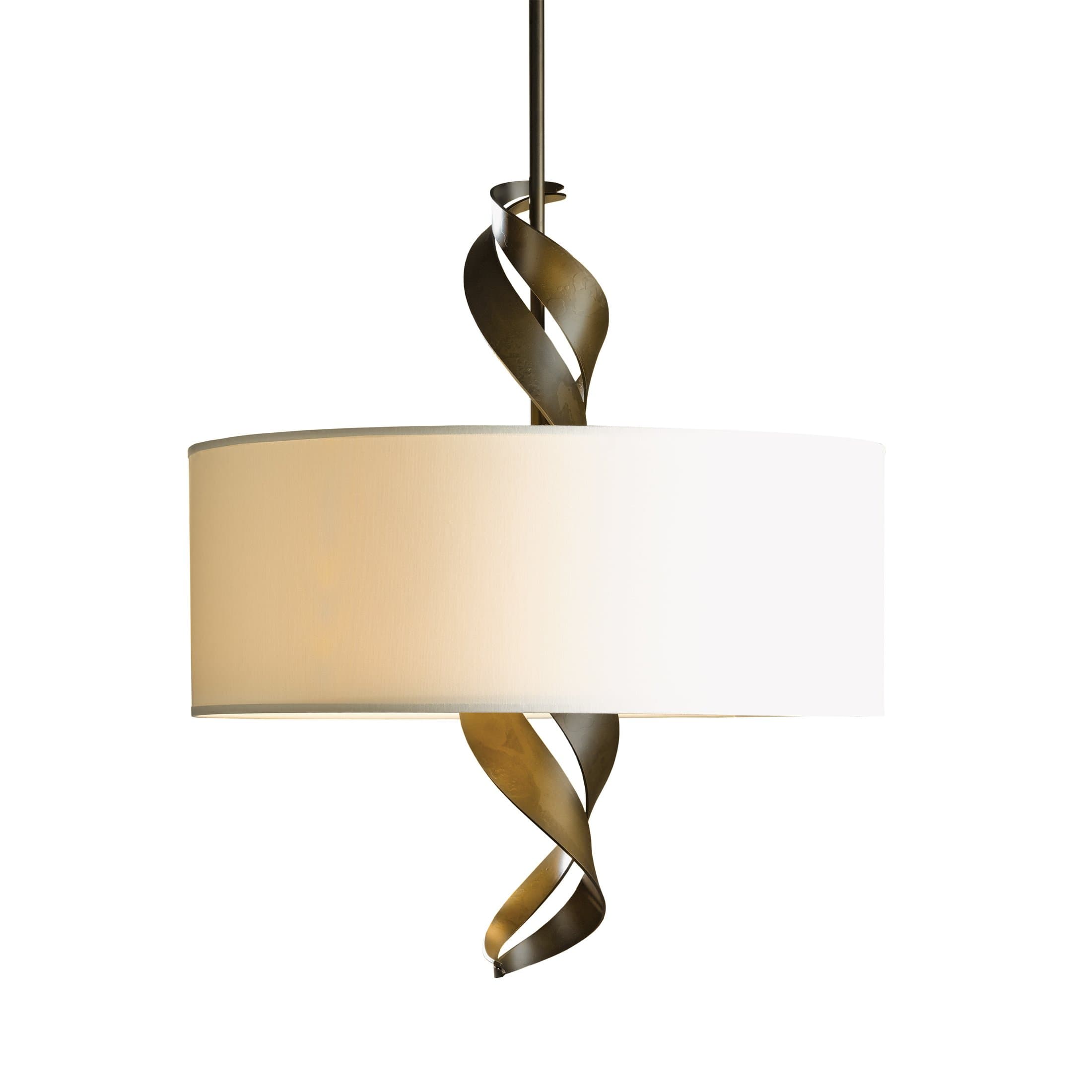 Hubbardton Forge 137685-1007 Folio Drum Shade Pendant, Mahogany Eclipse