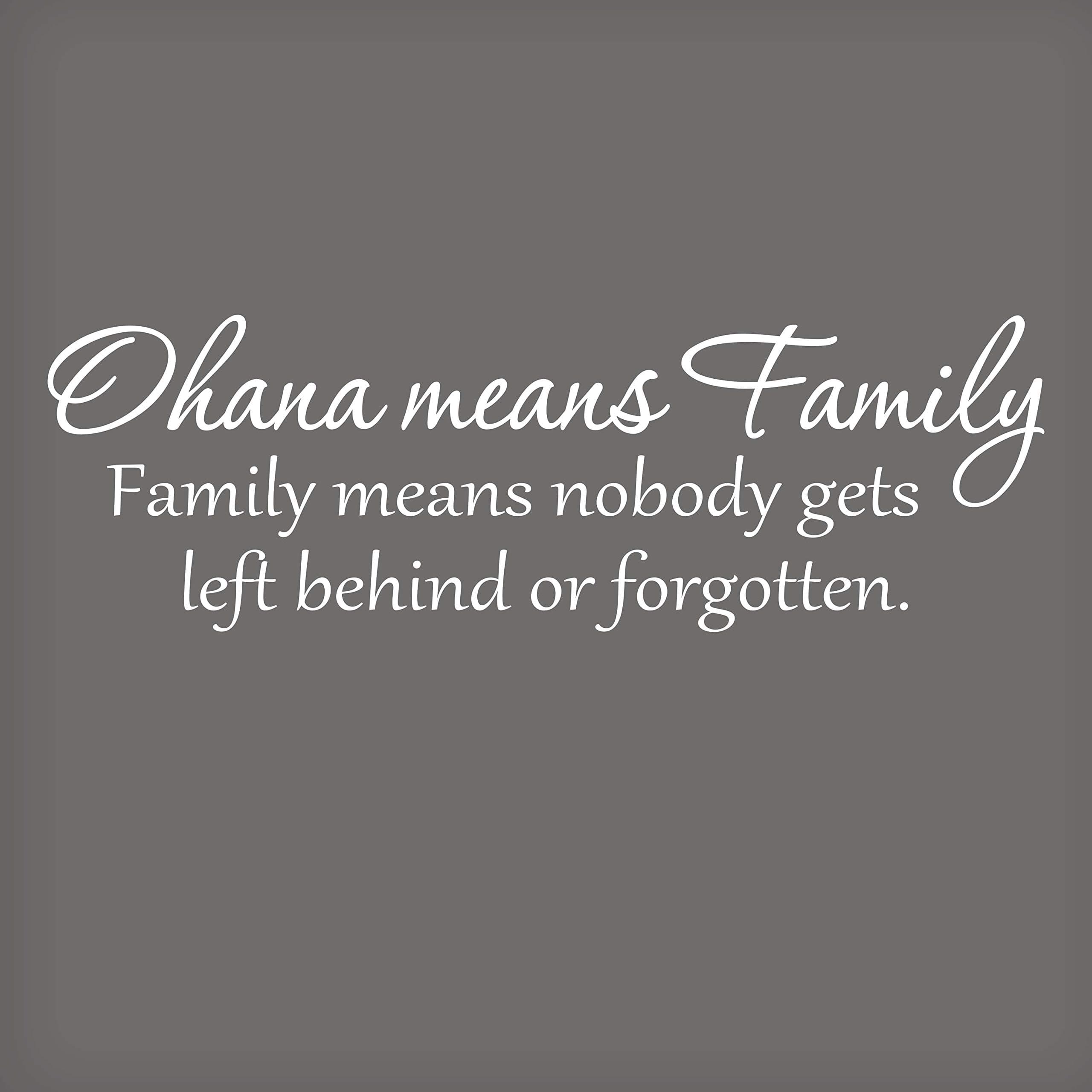 Ohana Means Family Wall Decal | Lilo and Stitch Wall Quotes | Disney Quotes Wall Decor | Kids Wall Decor | Bedroom Decor | 55x15-White