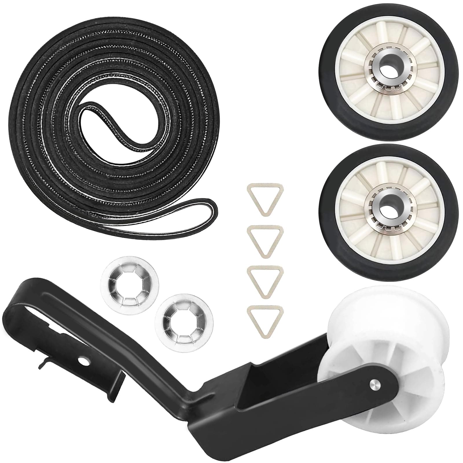 4392065 Dryer Repair Kit with 341241 Dryer Belt 691366 Idler Pulley 349241T Drum Roller Replacement for Whirlpool Kenmore Maytag Amana Dryer Parts, Replaces AP6010582 WP691366 AP3131942, wed4815ew1