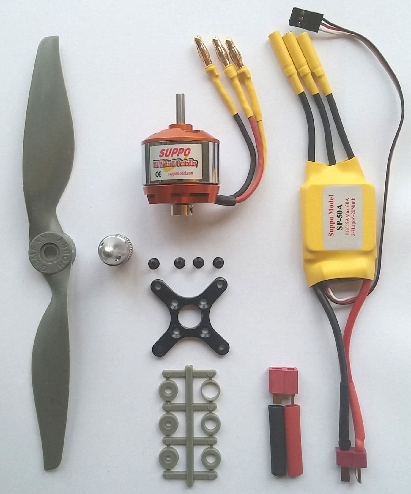 Brushless Motor+ESC+Prop Power Kit for up to 2500g RC Model Airplanes- for 4S