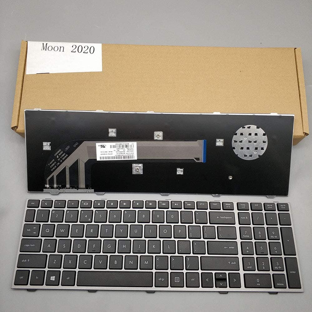 New Laptop Keyboard with Frame for HP ProBook 4540s 4540 4545s Series Compatible with Part Number 702237-001 683491-001 701485-001 Grey Frame US Layout 90.4SJ07.I1H 701485-D61 SG-45830-3EA