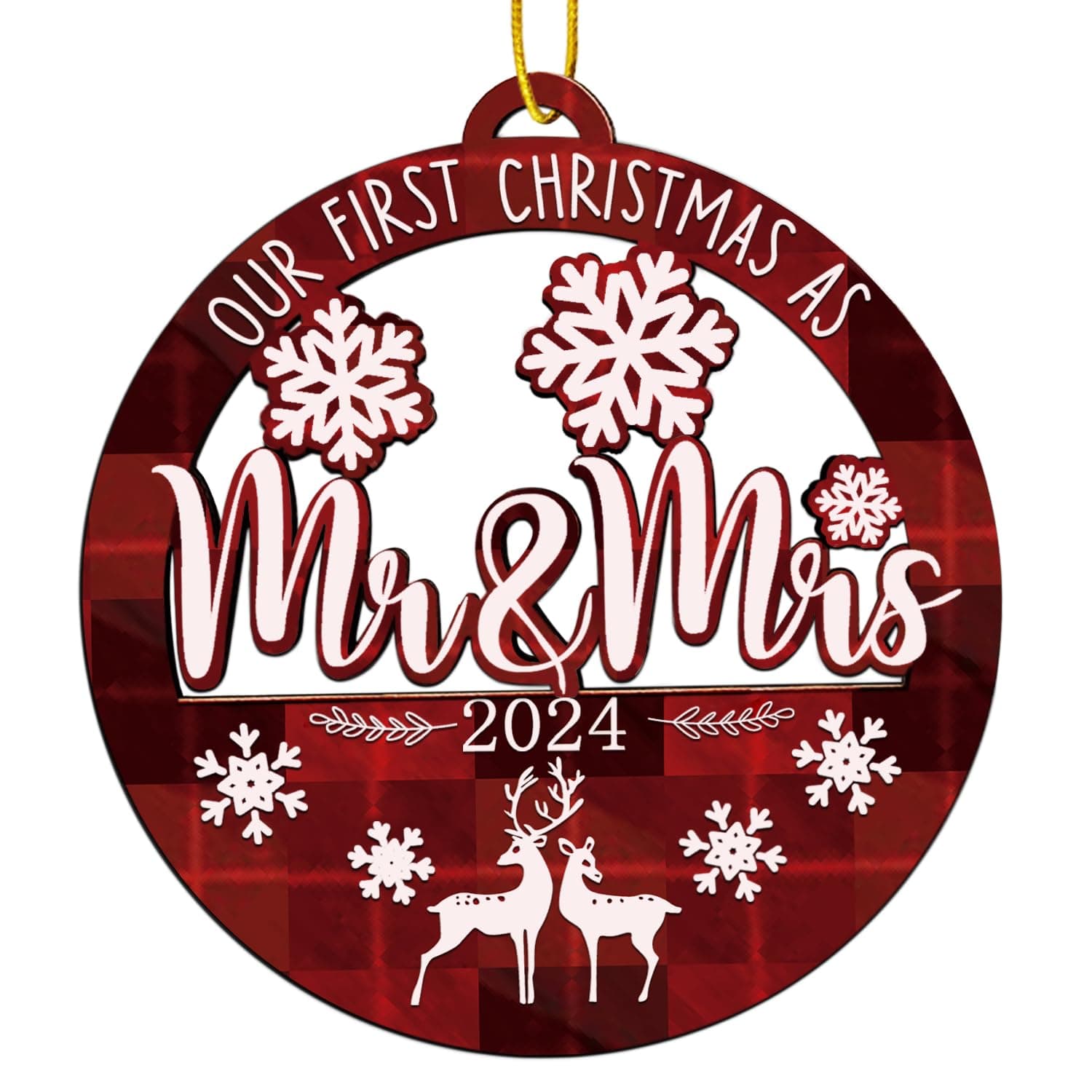 First Christmas Married Ornament 2024, Our First Christmas As Mr and Mrs Ornamen, Just Married Ornaments - Bridal Shower Gift, Wedding Gifts for Couples, Newlywed Gift