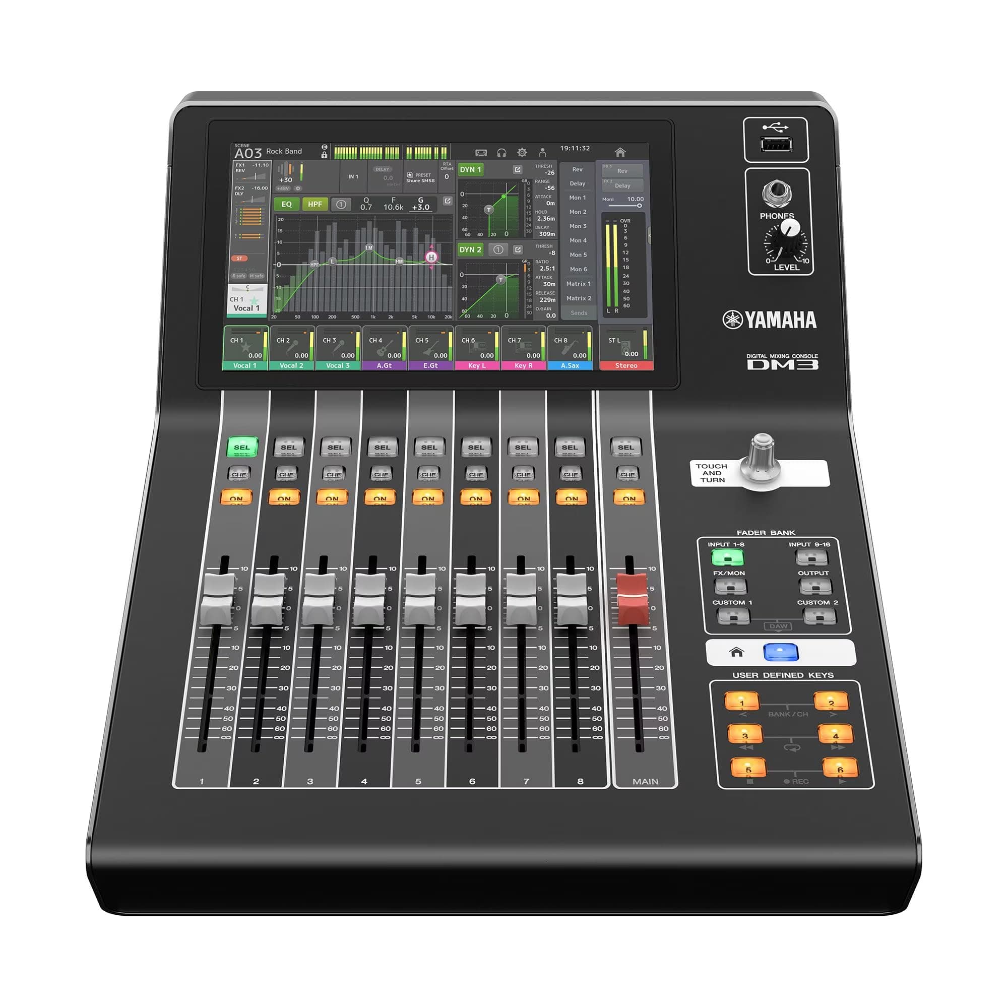 YAMAHA DM3-D 22 Channel Ultracompact Digital Mixing Console With Dante, Black
