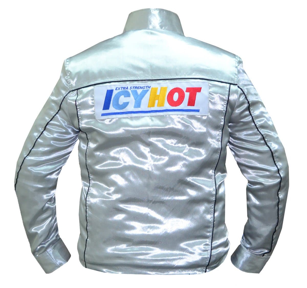 FWL Kurt Russell Death Proof Stuntman Mike Jacket for Men in Satin (XXS-5XL) Silver