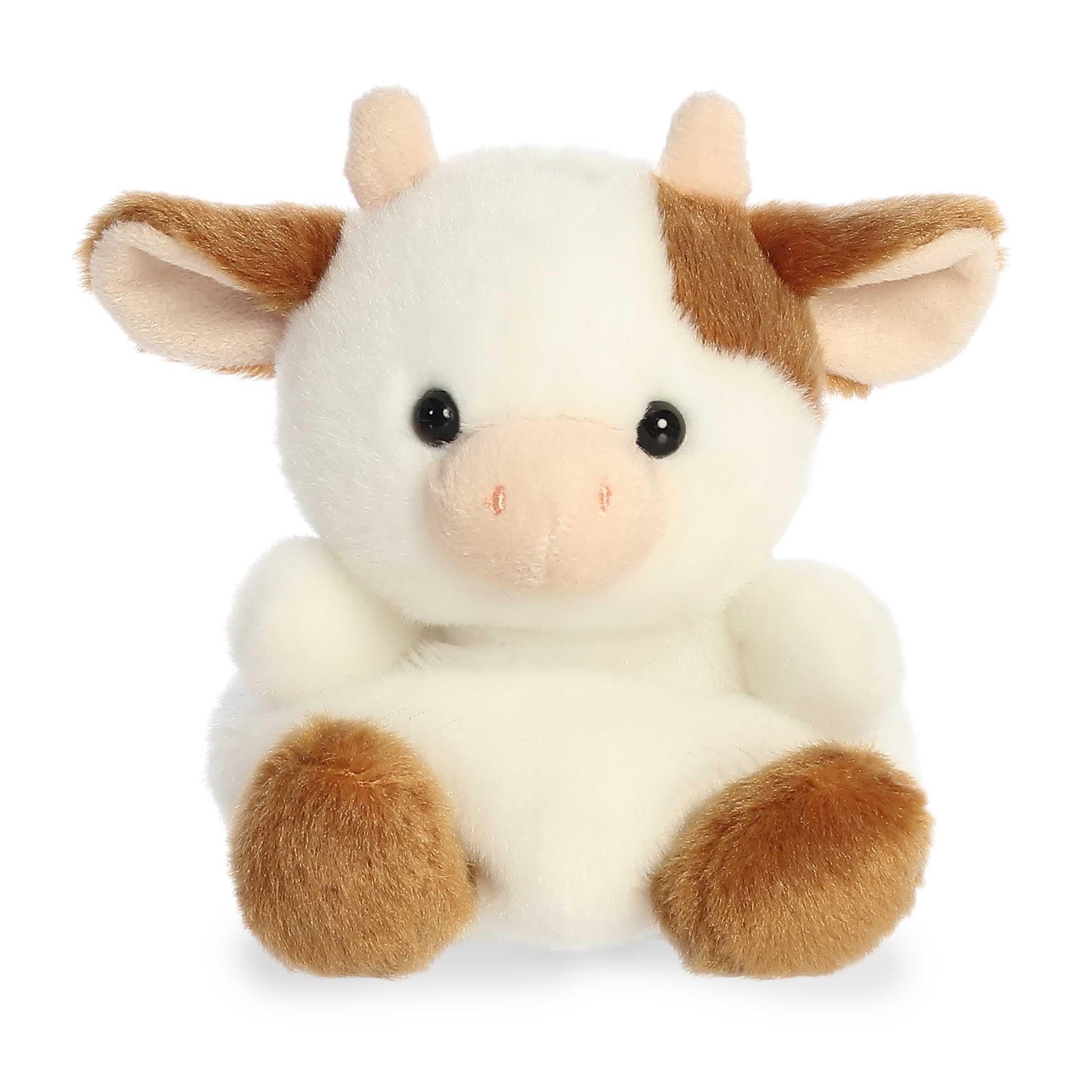 Adorable Palm Pals™ Caroline Brown Cow Stuffed Animal - Fun Collectible Plush for Kids and Adult Collectors - Perfect for Decorating Rooms and Birthday Gifts - 5 Inches