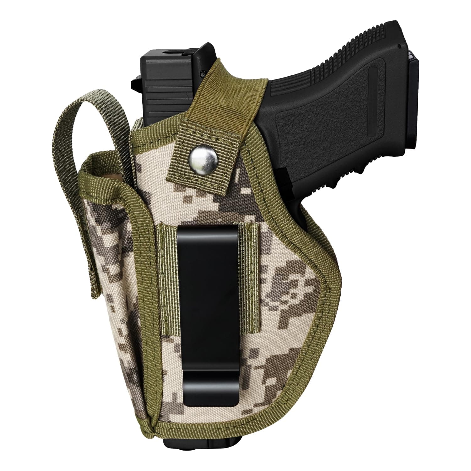 LGTFY Universal Concealed Carry Gun Holsters Right Left Hand with Mag Pouch for Men Women, IWB/OWB 380 9mm Holsters for Pistols, Fits S&W M&P Shield Glock, Similar Handguns