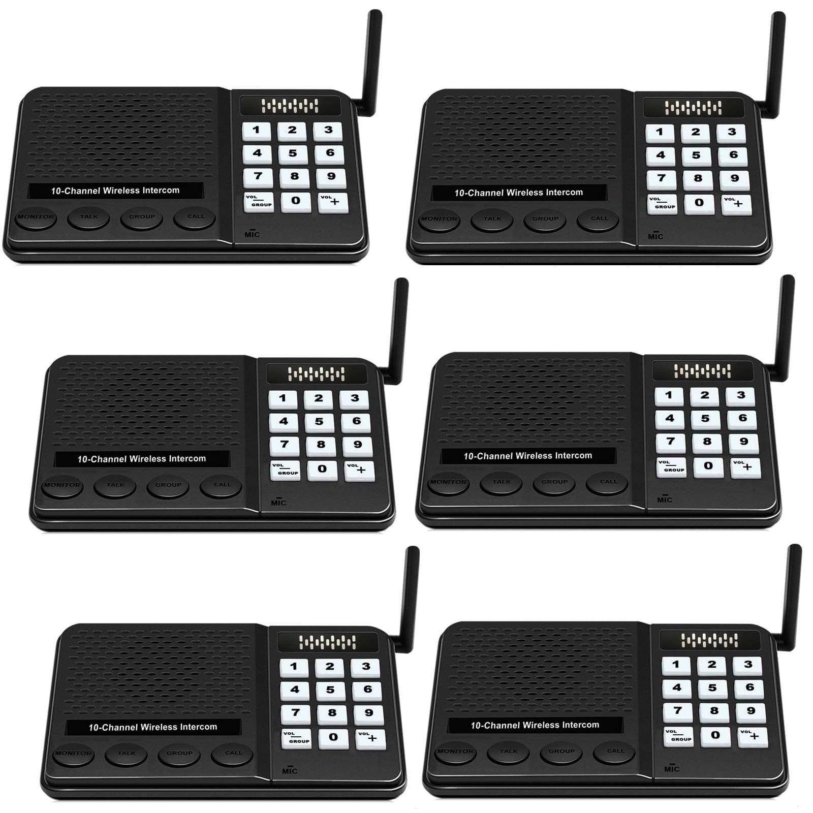 6 Pack Wireless Intercom