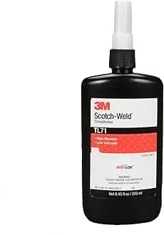 3M Scotch-Weld Threadlocker TL71, Red, 50 mL Bottle