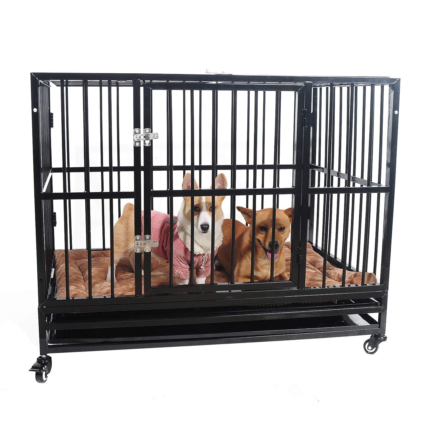 walnest Heavy Duty XL Dog Crate Kennel with pad