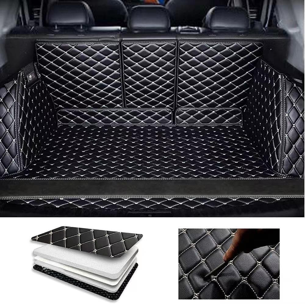 Car All Inclusive Rear Trunk Mats Boot Liner,For Mitsubishi Pajero Jinchang 2011~2015,Waterproof Anti Scratch Anti Slip Leather Trunk Protector Pad
