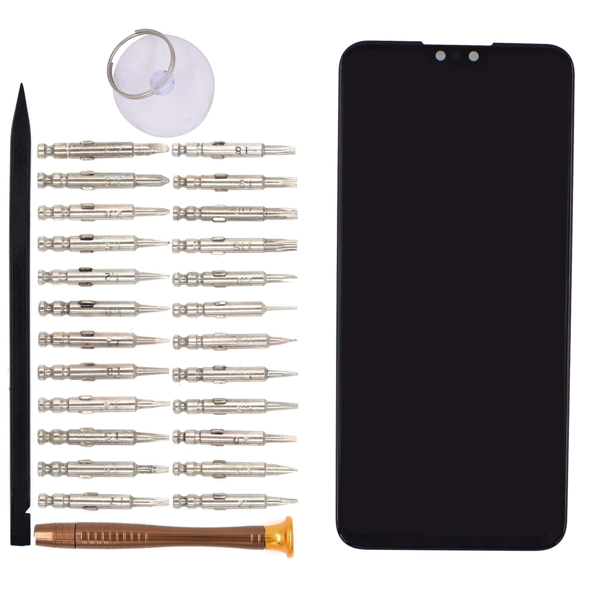 Goodyitou LCD Screen Display Digitizer Touch Panel Without Frame Screen Replacement for Huawei Y9 2019 Enjoy 9 Plus(Black)