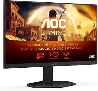 Gaming 24G42E - 24 Zoll Full HD Monitor, 180 Hz, 1 ms, FreeSync Prem., G-Sync comp., HDR10 (1920x1080, 1x HDMI 2.0, 1x DisplayPort 1.4) schwarz