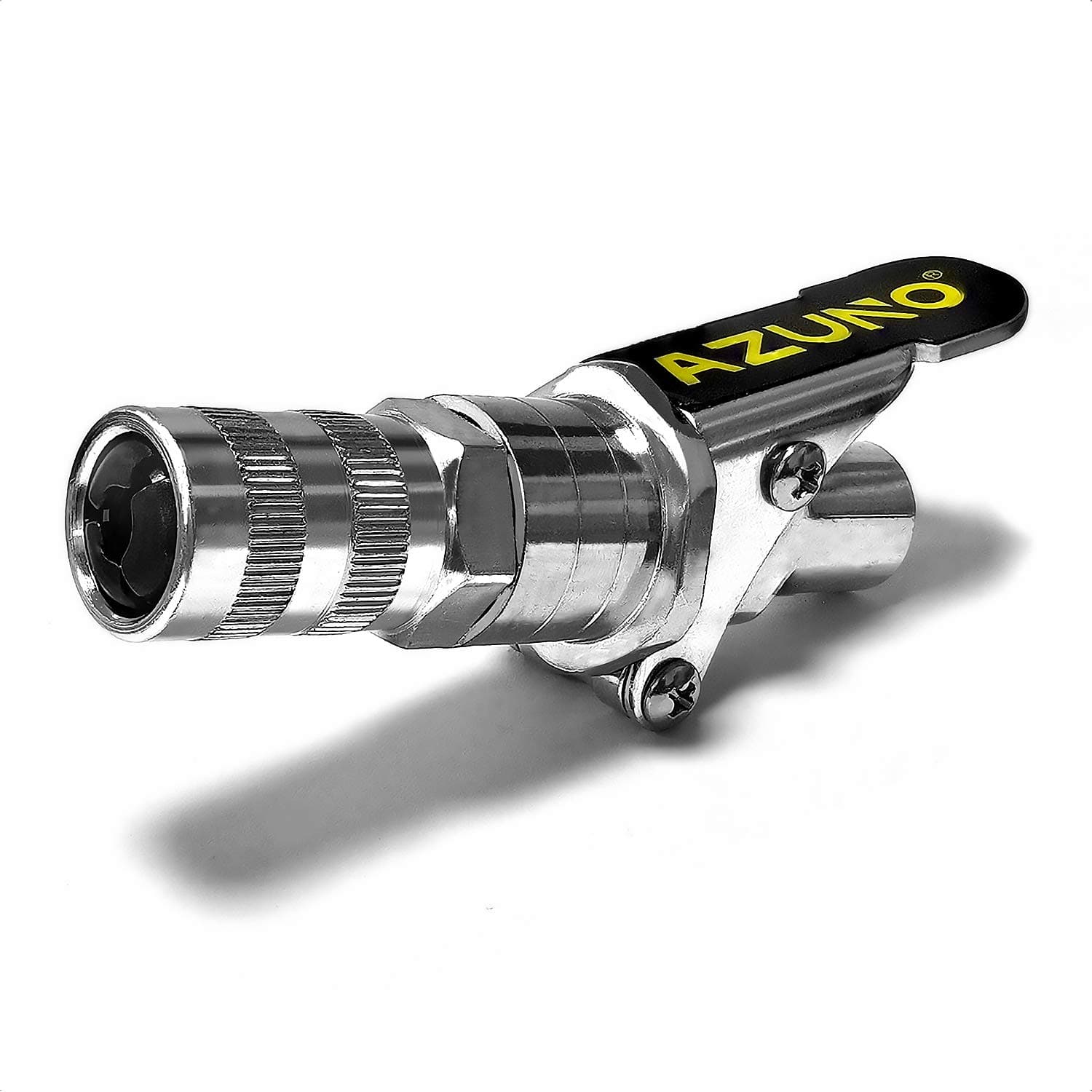AZUNO Grease Gun Coupler, 2nd Generation Upgraded to 12,000 PSI, Grease Gun Tips Quick Lock and Release, Compatible with All Grease Guns 1/8" NPT Grease Gun Fittings (Grease Gun Coupler 1pcs)