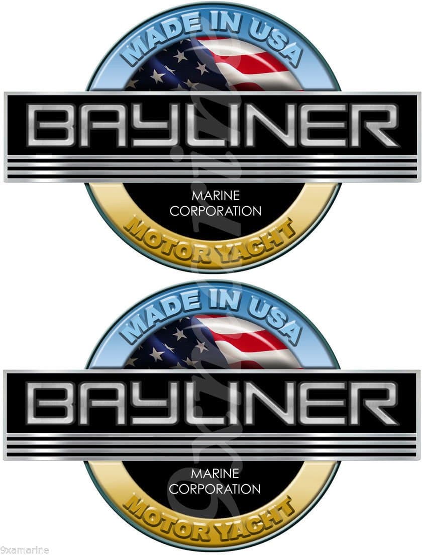Bayliner Boat Decals/Stickers for Boat Restoration. 7.5 inch Long Each