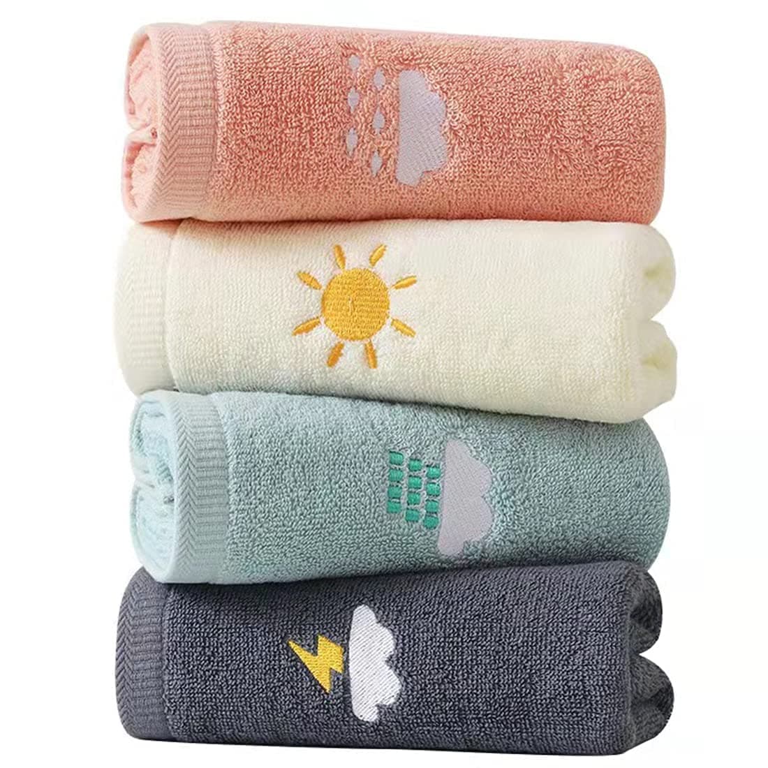 Bathroom Hand Towels Set of 4, Hand Towel Soft Cotton Towel Highly Absorbent Hand Towel, Hand Towels for Bath, Hand, Face, Gym and Spa, Size 14" x 29"