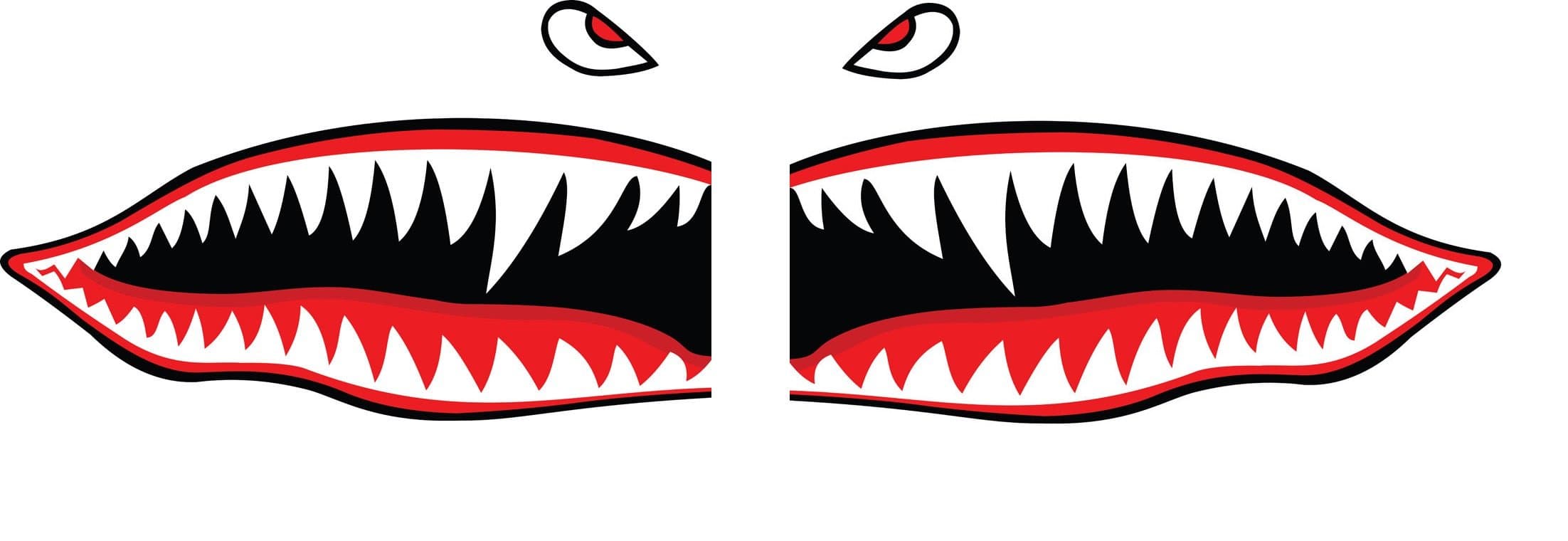 Eichelman DesignsFlying Tigers Shark Teeth Decals Stickers Multiple Sizes! (10")