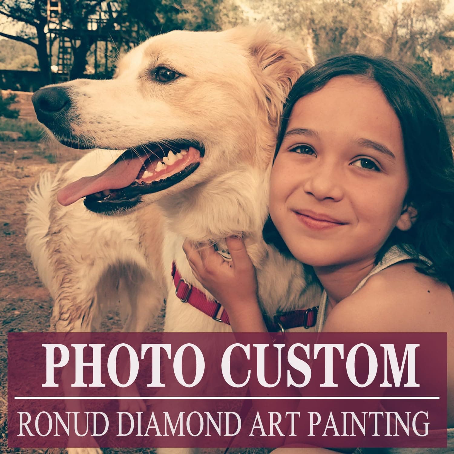 Custom Diamond Art Painting Kits for Adults with Your Photos,Full Drill Round, Customized Diamond Art Private Gifts, Custom Personalized Picture for Home Wall Decor 19.7x27.6 inches