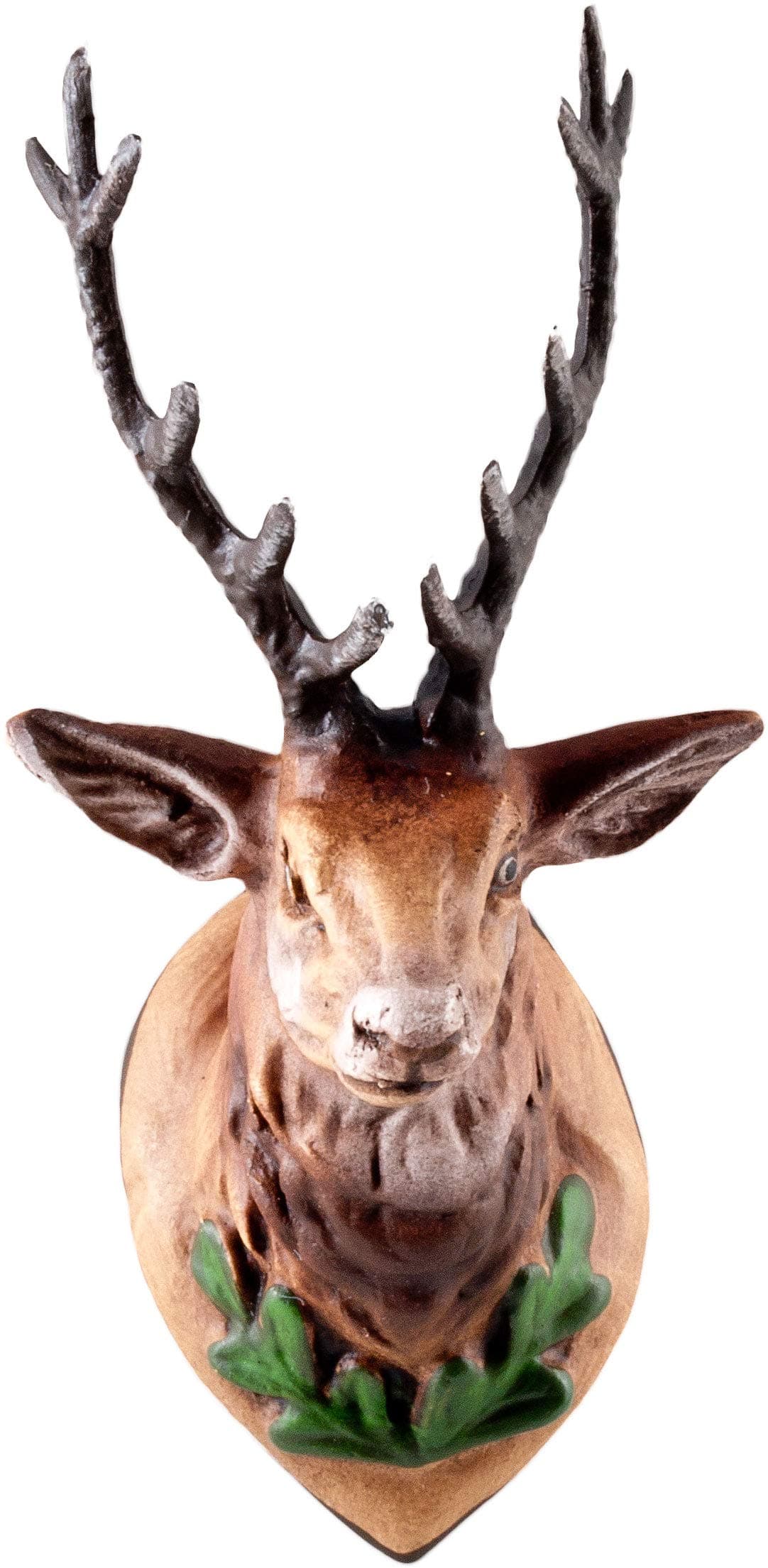 MAROLIN Hunting trophy *Deer Head* with tin antlers, to 4.75-5.75 in. Figures