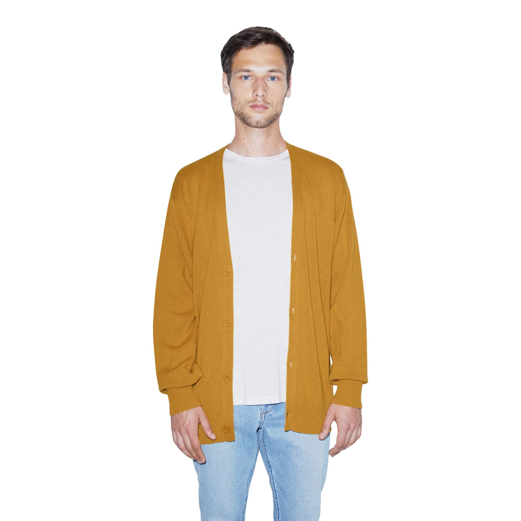 American Apparel Men's Basic Knit Long Sleeve Cardigan