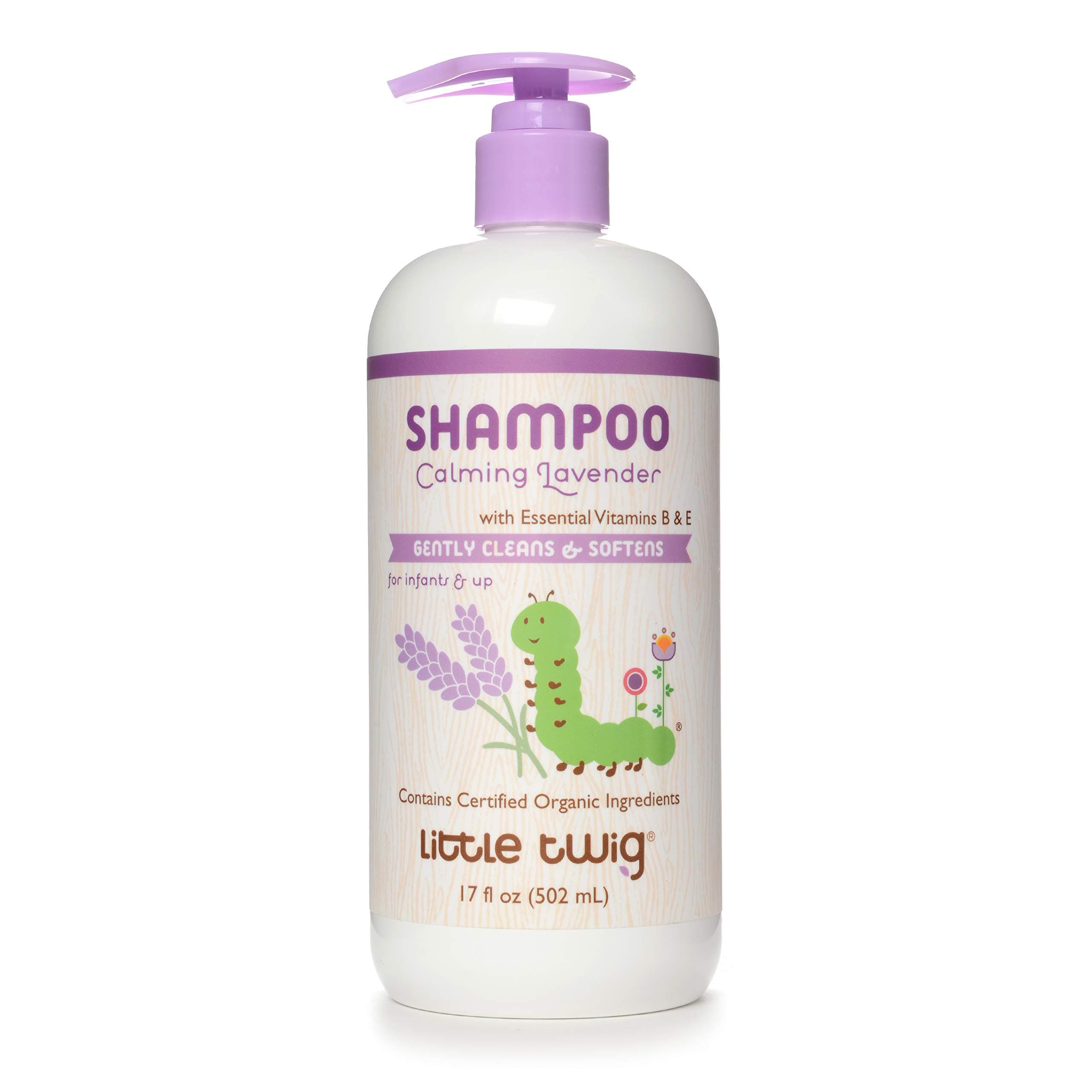 Little TwigCalming Lavender Shampoo, Hair Shampoo with Natural Plant Derived Formula, Vegan, Gluten-Free, Perfect for Newborns, 17 fl. oz.