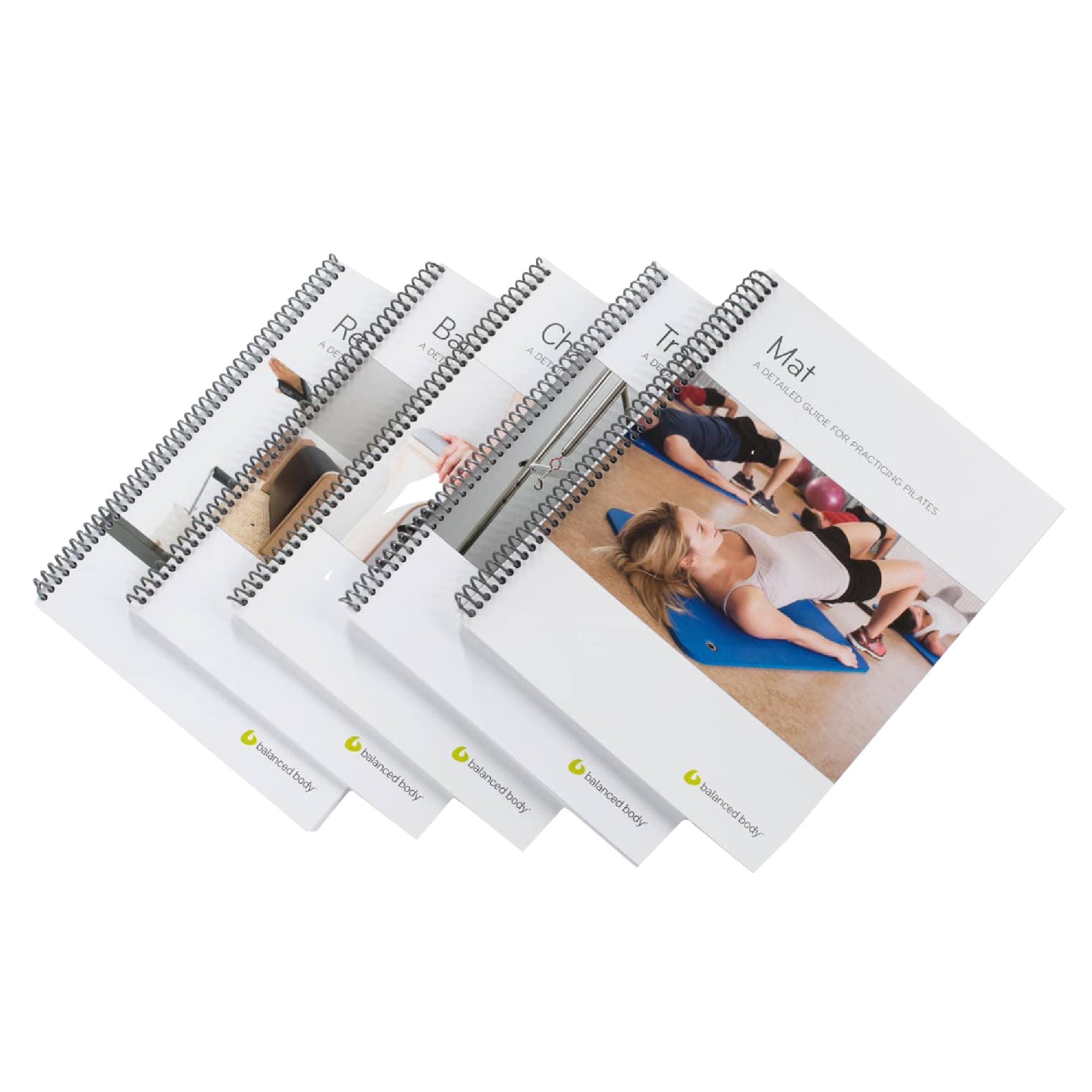 Balanced Body Exercise Guide Pilates Workout Routine Pilates Reformer Chair for Trapeze Table and Floor Exercises Set of 5