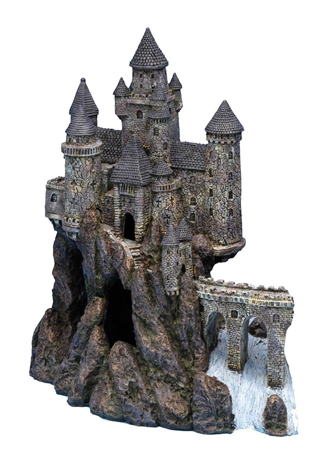 Penn-Plax Castle Aquarium Decoration Hand Painted with Realistic Details Over 14.5 Inches High Part B