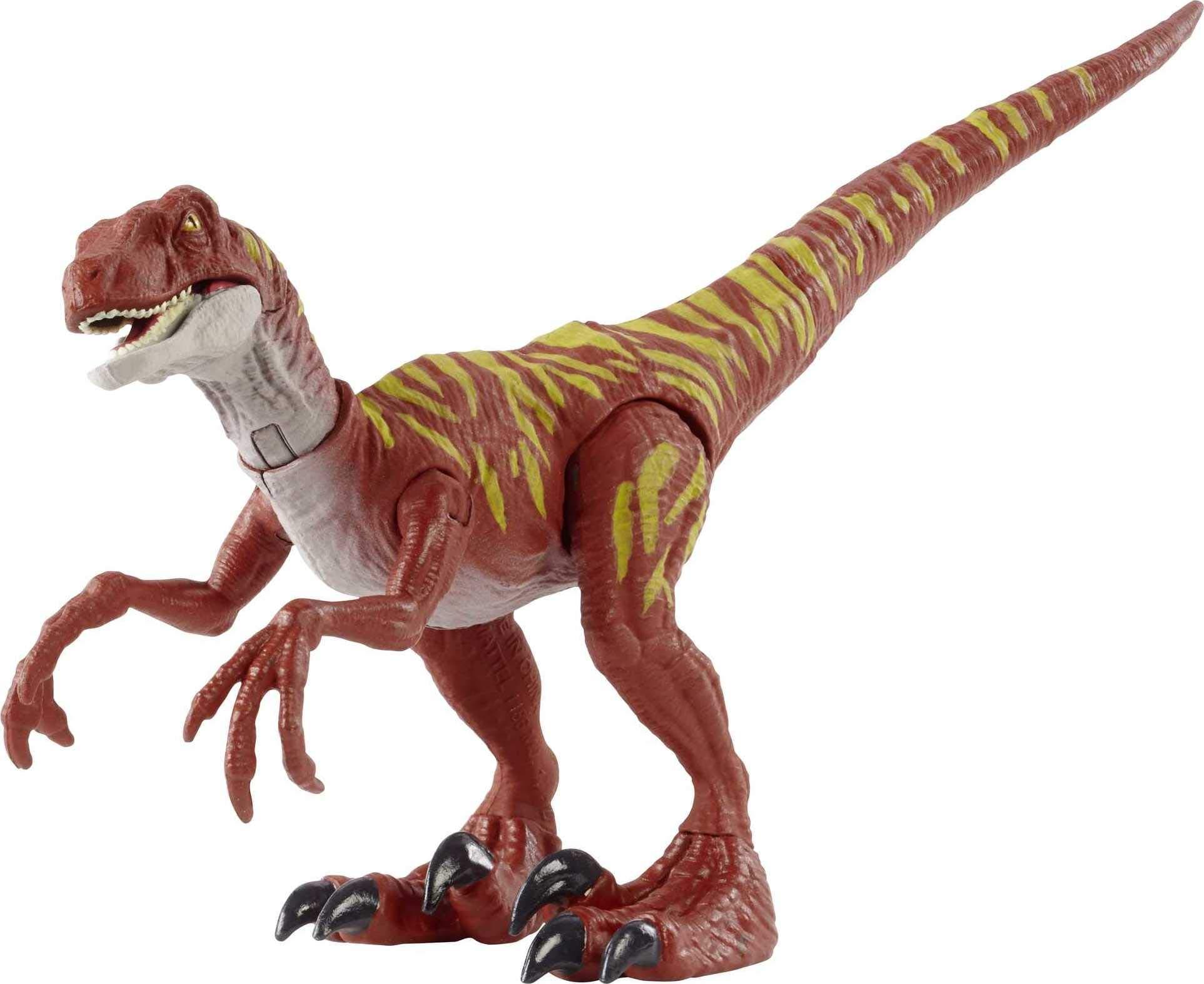 Jurassic World Toys Velociraptor - Jumping Savage Strike Dinosaur Action Figure, Smaller Size, Attack Move Iconic to Species, Movable Arms & Legs, Great Gift for Ages 4 Years Old & Up
