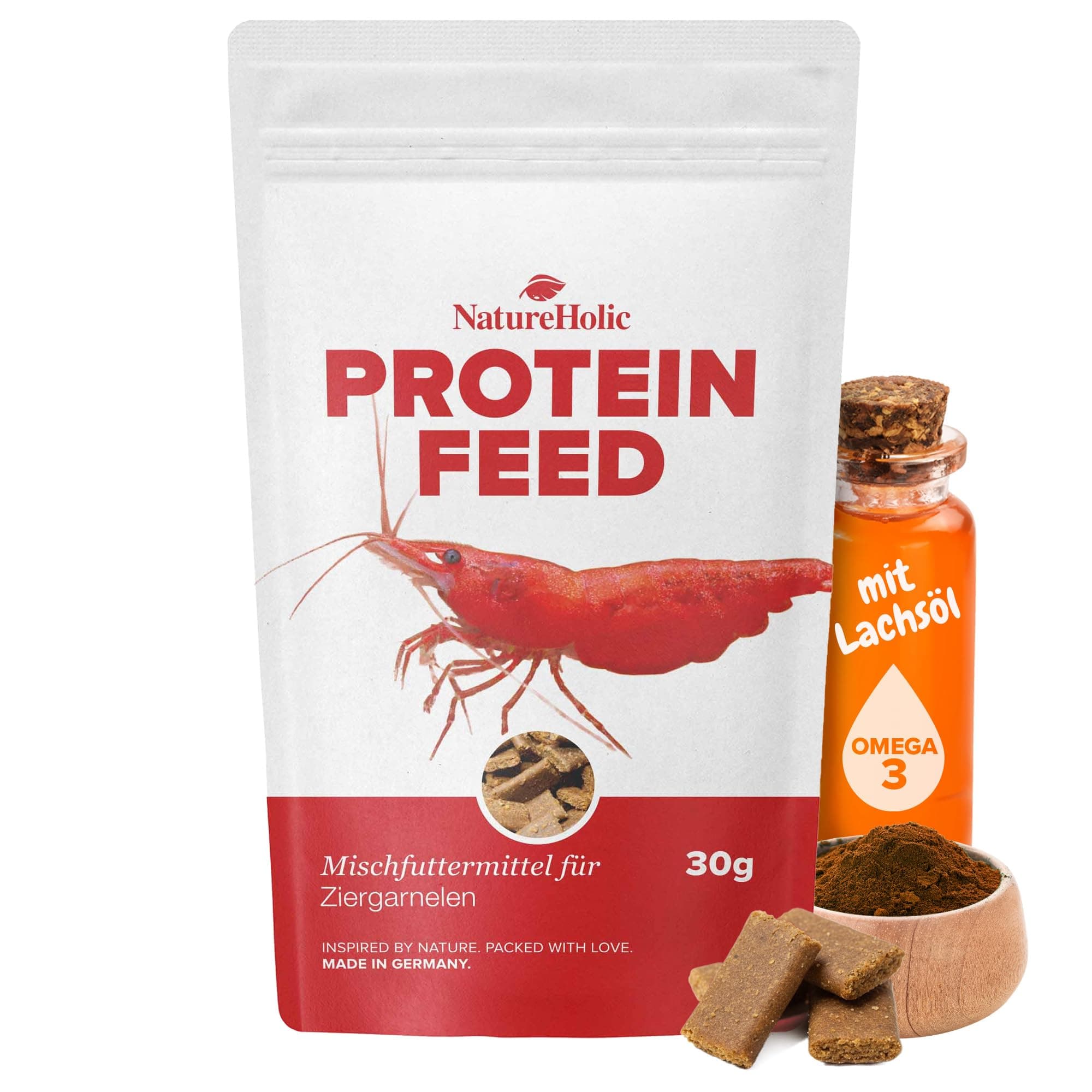 Natureholic Proteinfeed Garnelenfutter, 30g