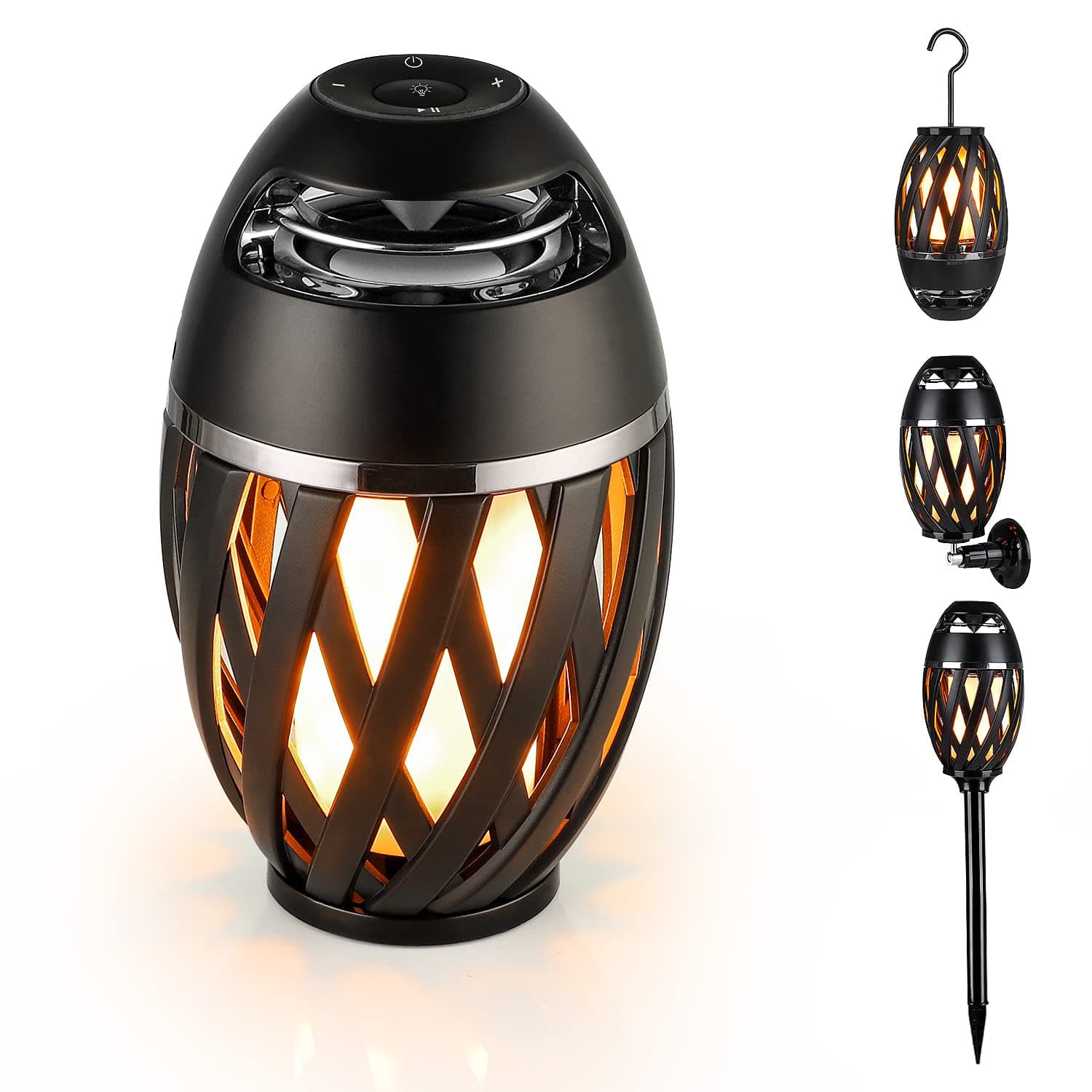 INSSISAIN Outdoor Bluetooth Speaker Waterproof, for Mom from Daughter Son, for Dad from Daughter Wife, LED Flame Torch Wireless Speaker with Lights, Loud Sound and Rich Bass