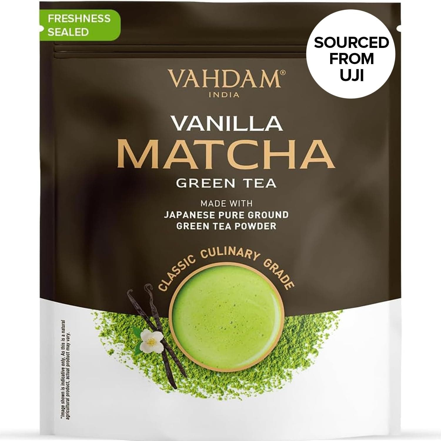 VAHDAM, Japanese Vanilla Matcha Green Tea Powder (100g) Sourced from Japan | Premium Matcha Powder With Pure Vanilla | Brew Delicious Matcha Latte