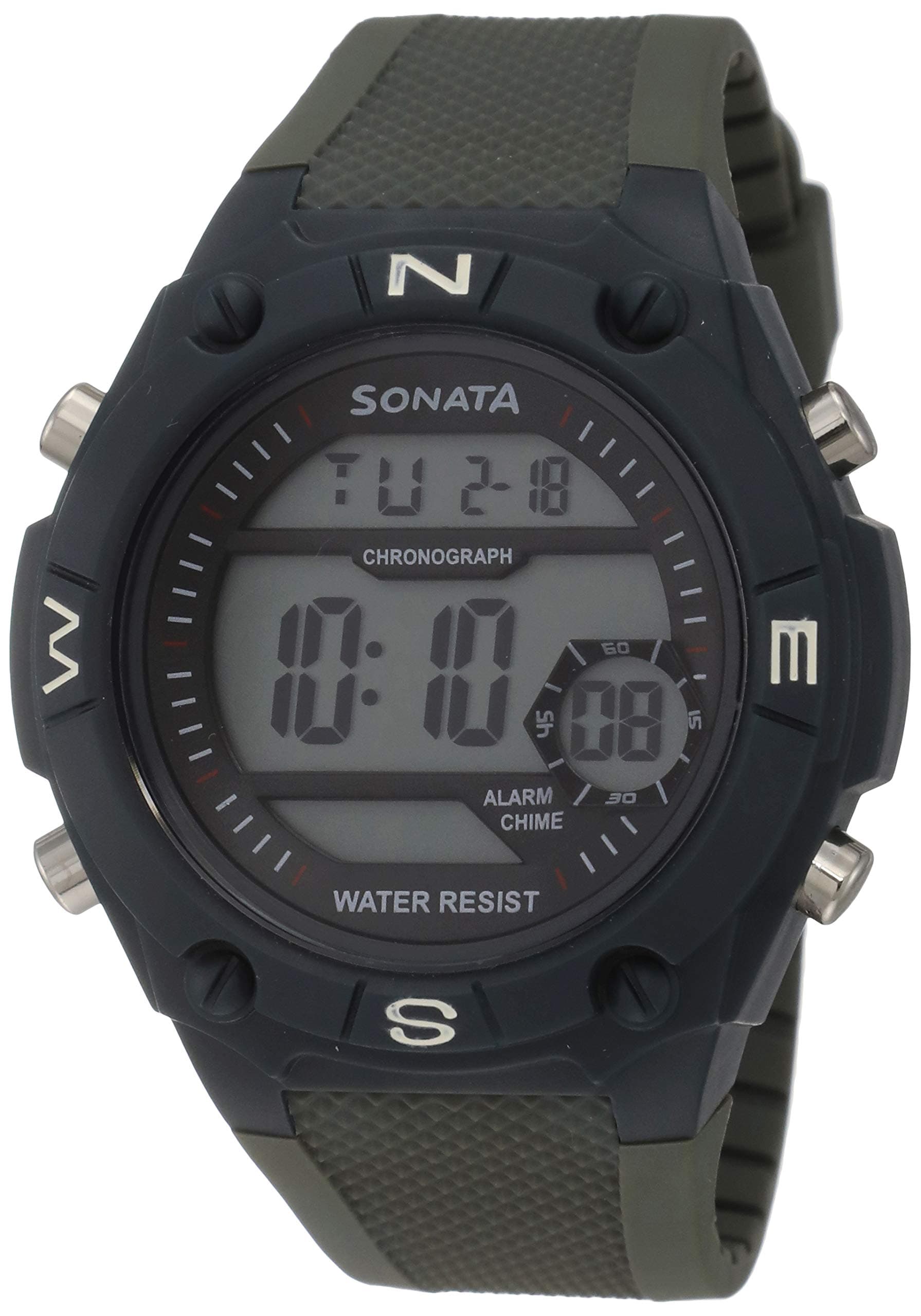 SF Digital Dial Grey Plastic Strap Watch for Men - NT77033PP01