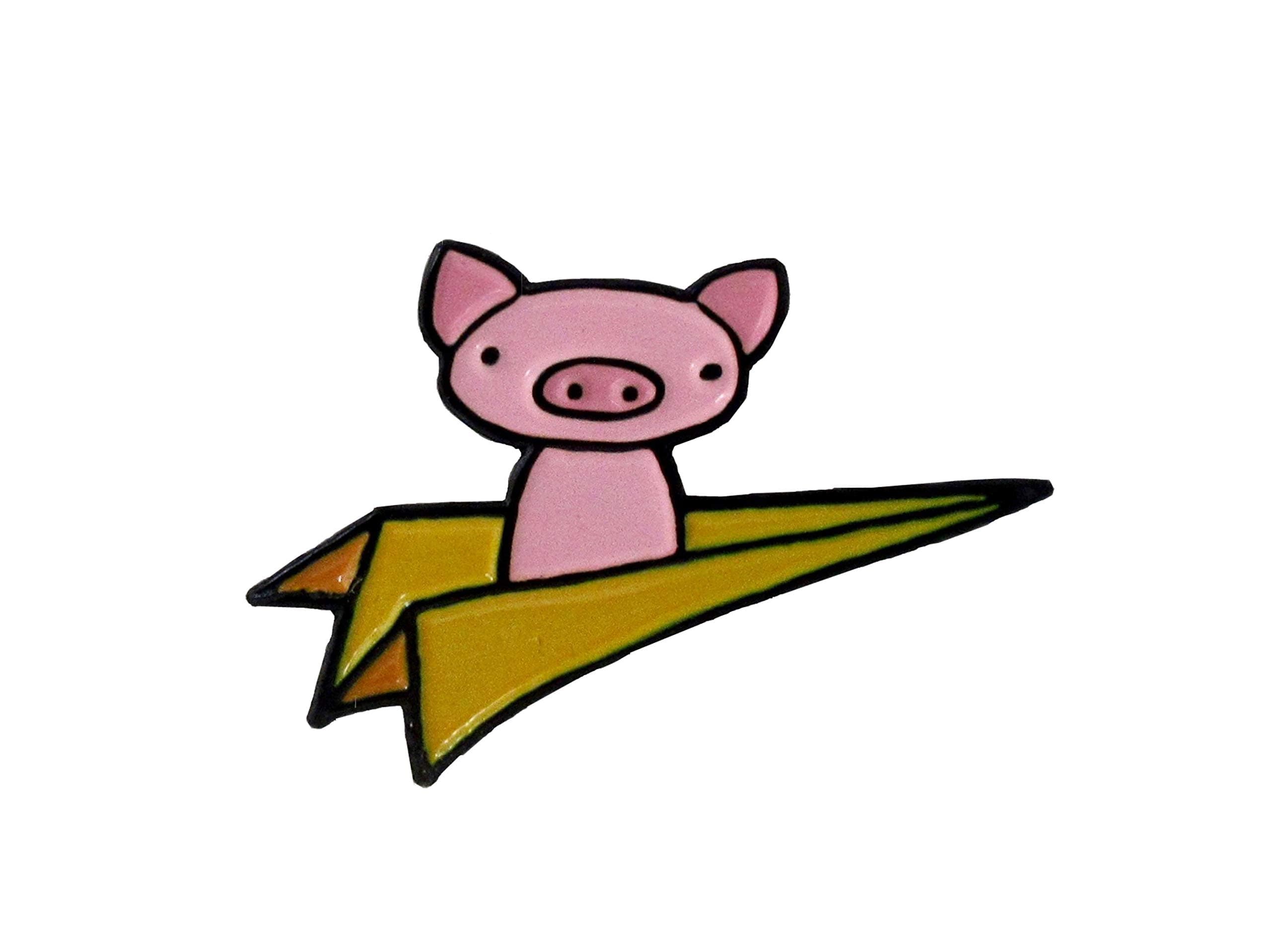 Mark Poulin Soft Enamel Pin, Flying Pig