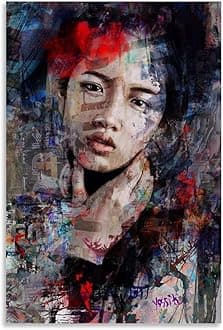 GPWDIEJB Yossi Kotler PaintingPoster Canvas Art Oil Painting Wall Painter Home Music Album Celebrity Painting Classical Decorative Wall ArtUnframe-style-3008x12inch(20x30cm)