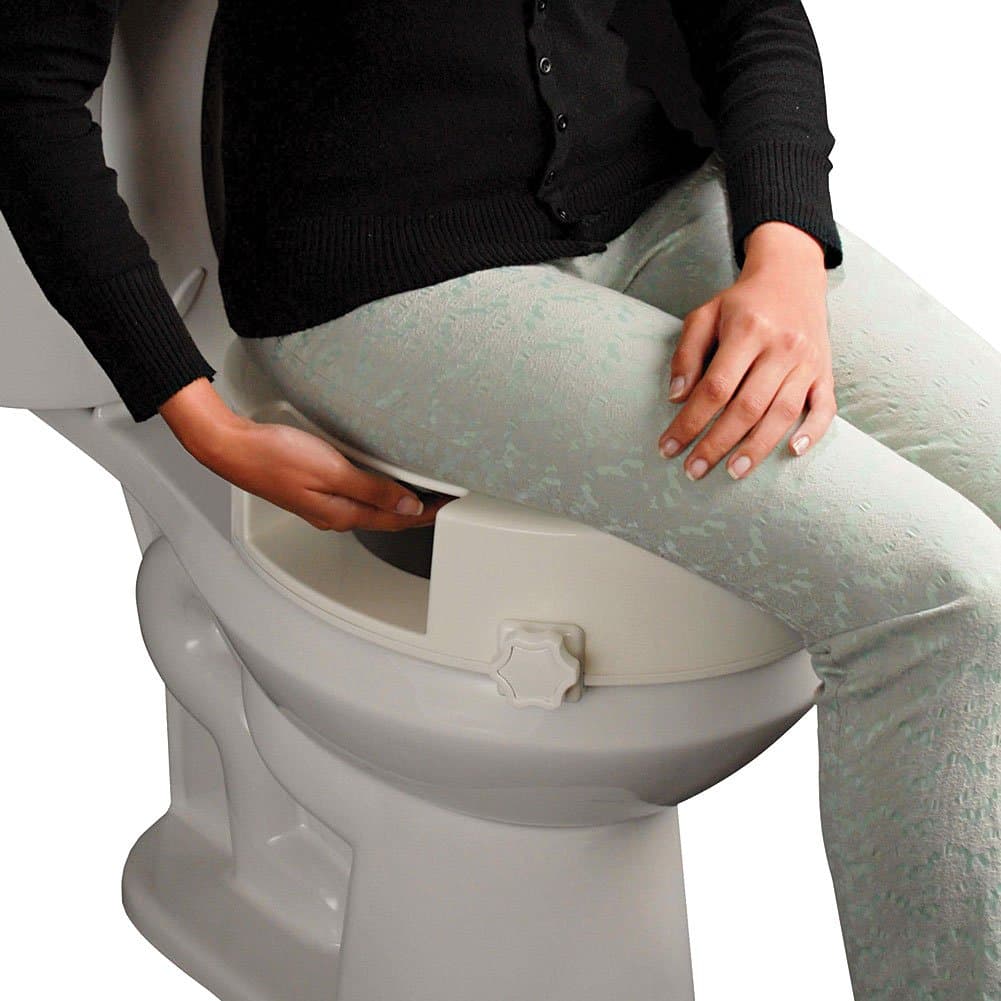 Raised Easy Wiping Access Toilet Seat Supports Up To 450 Lbs Bathroom Safety