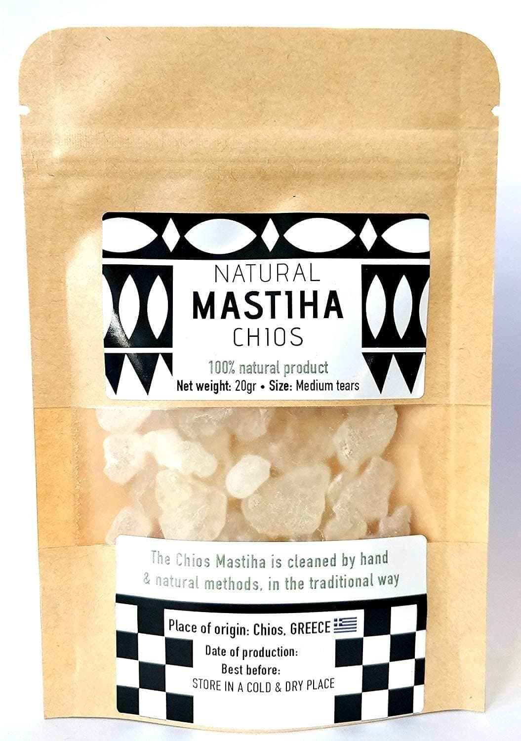 Chios Mastiha Tears Greek 100% Natural Mastic 20gr Medium Tears