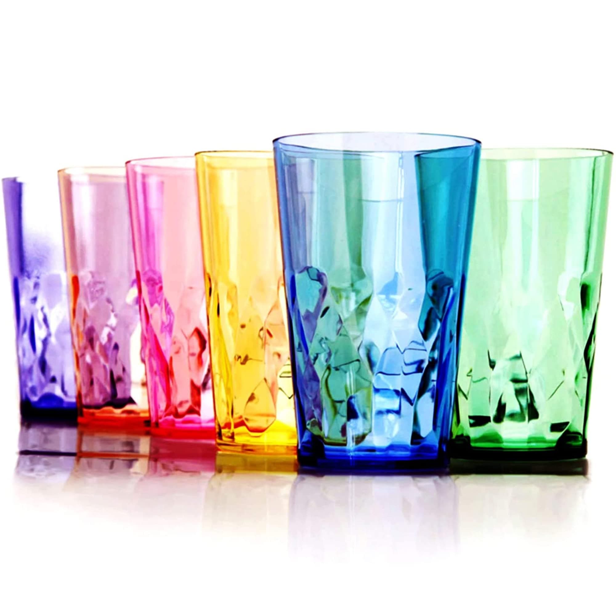 SCANDINOVIA - 568ml Unbreakable Premium Drinking Pint Glasses - Set of 6 - Tritan Plastic Tumbler Cups Perfect for Gifts BPA Free Dishwasher Safe Stackable Reusable Wine Adults