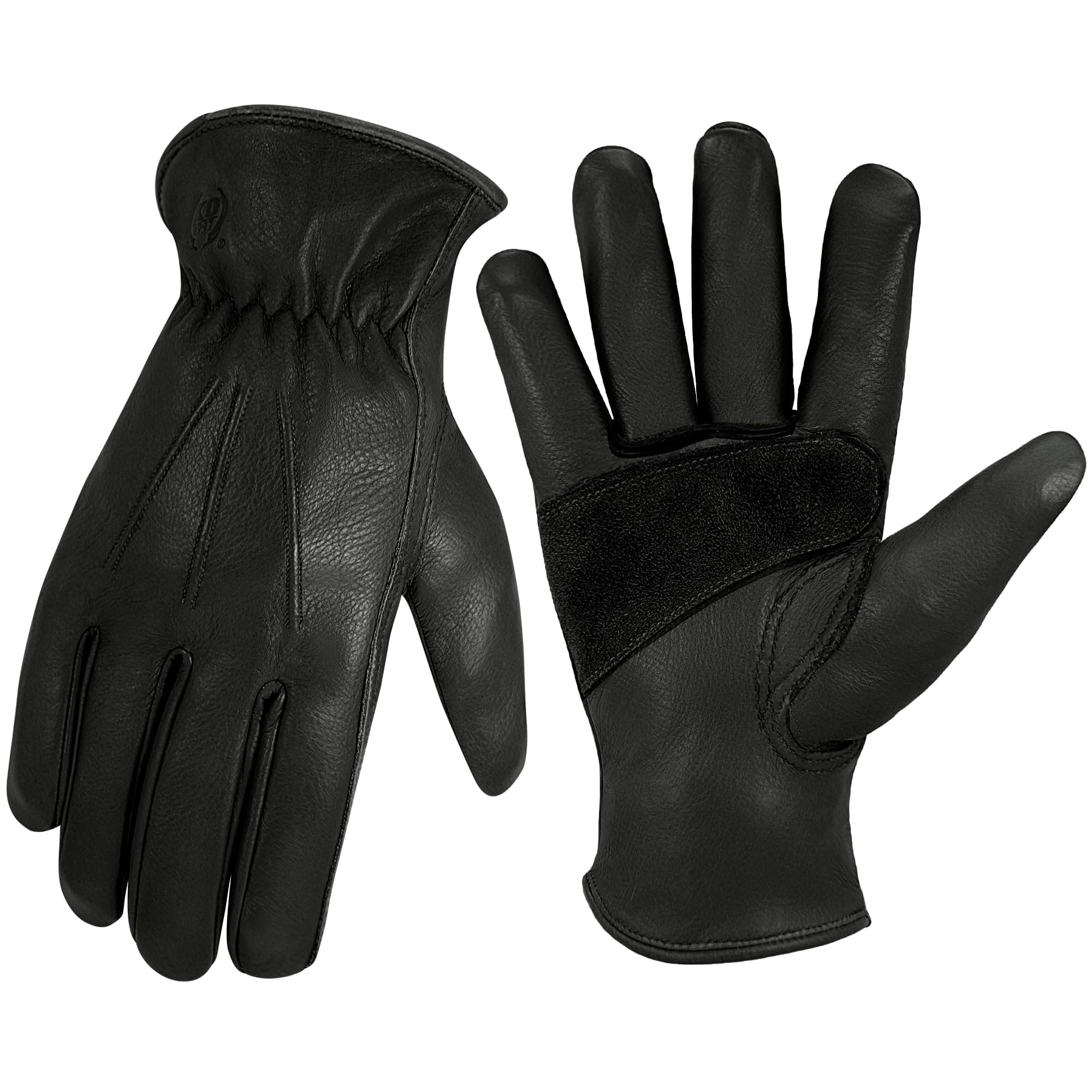 Leather Work Gloves for Men & Women, Reinforced Durable Gardening Gloves,Cowhide Work Gloves,Puncture & Cut Resistant