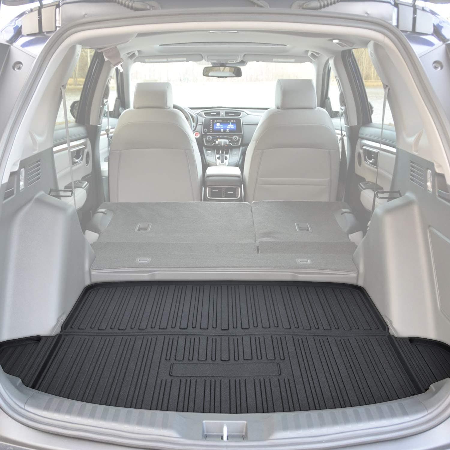 Cargo Liner for Honda CRV CR-V 2017-2021 Tray Trunk Floor Mat Protector Deck in Lower Position All Weather Upgrade Material (Not fits Hybrid Models/Models with Optional Subwoofer)