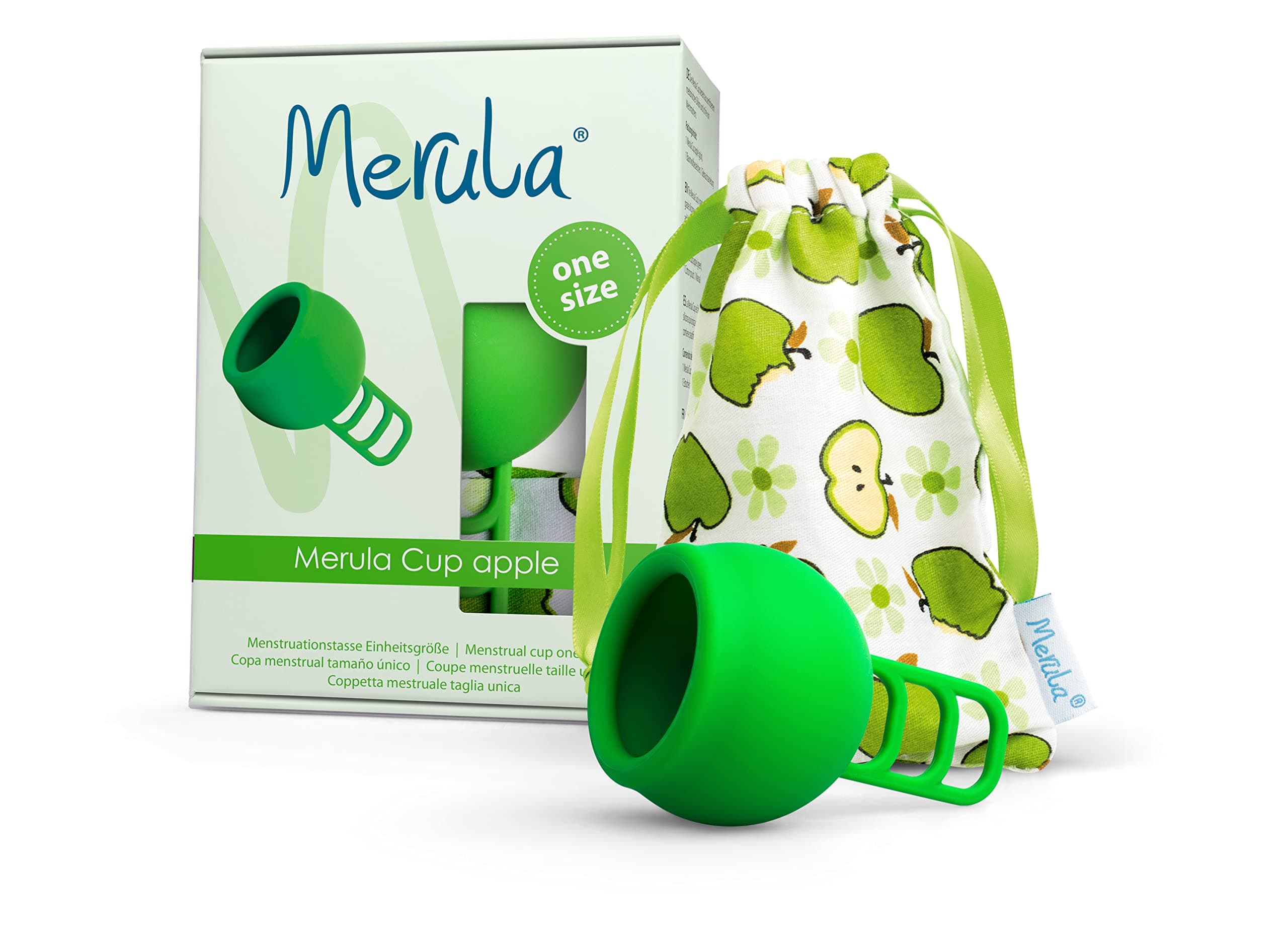 Merula Cup apple (grün) - One size Menstruationstasse aus medizinischem Silikon