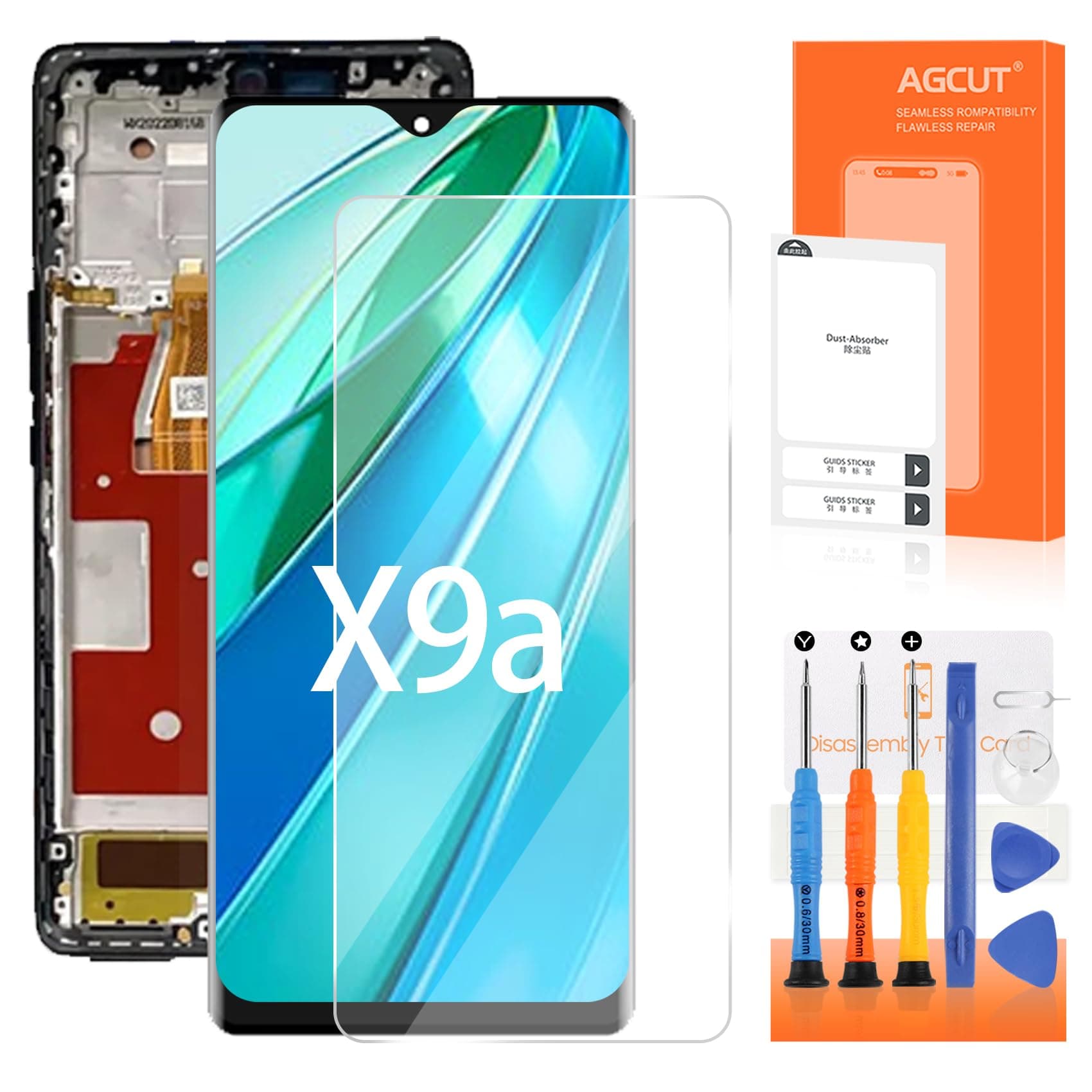 for Honor X9a/Magic5 Lite Screen Replacement for Honor X9a LCD Display RMO-NX1 RMO-NX3 LCD Digitizer Assembly Repair Part with Frame