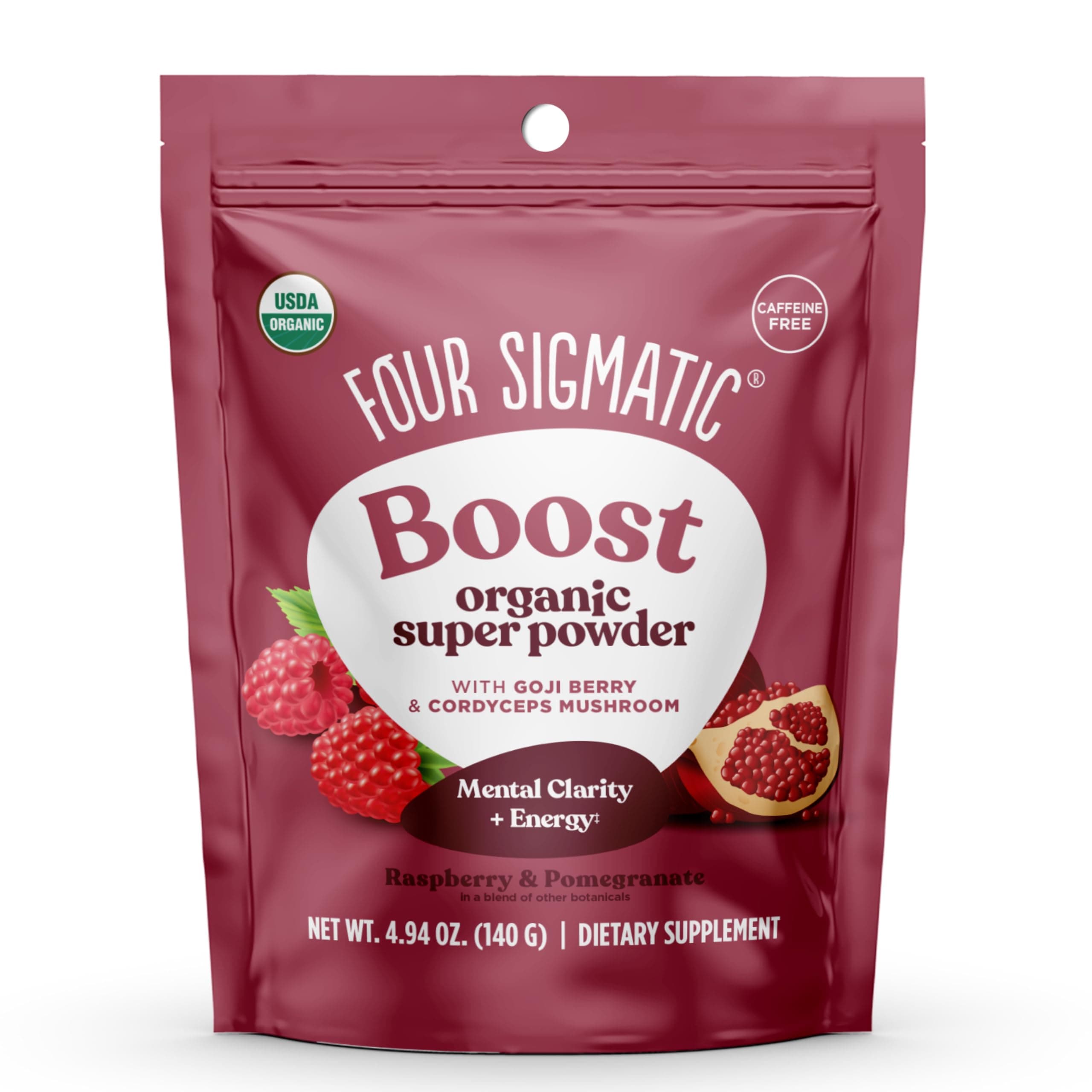 Four Sigmatic Perform Super Powder with Super Fruits and Antioxidants Red Raspberry - Can