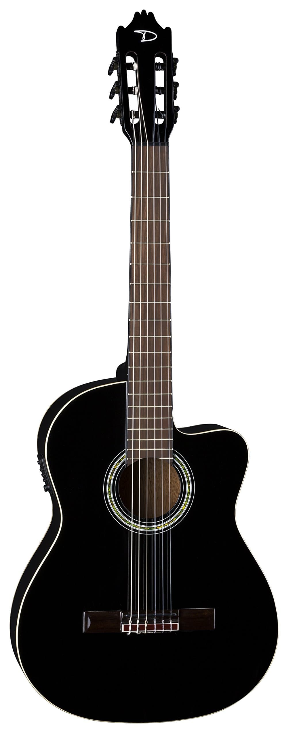 Dean Guitars 6 String Dean Espana Full Size CAW Acoustic-Electric Guitar-Classic Black (CAE CBK)