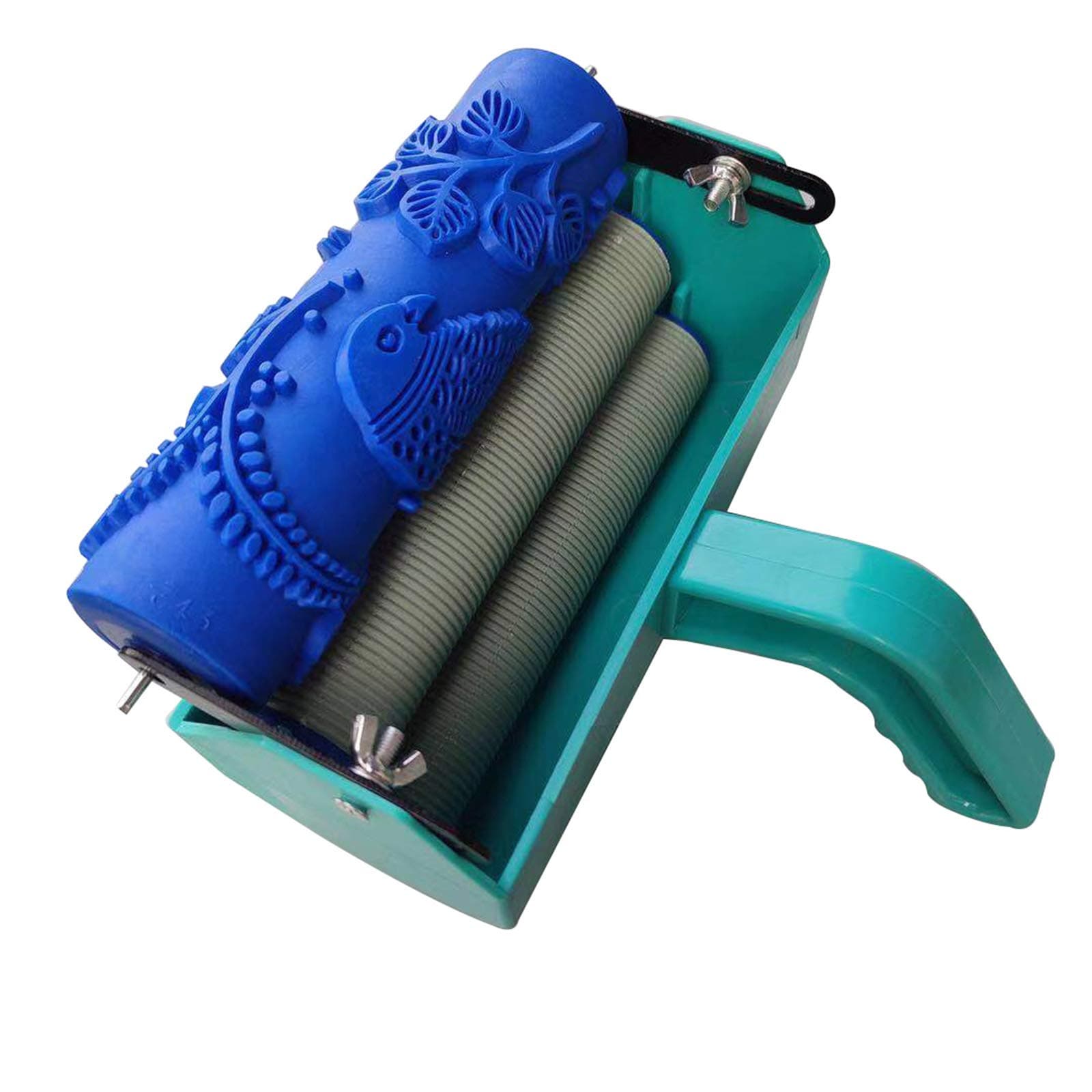 Patterned Paint Roller Decorative, 7 Inch Texture Rubber Roller with Painting Machine, Used for Home Wall Decoration