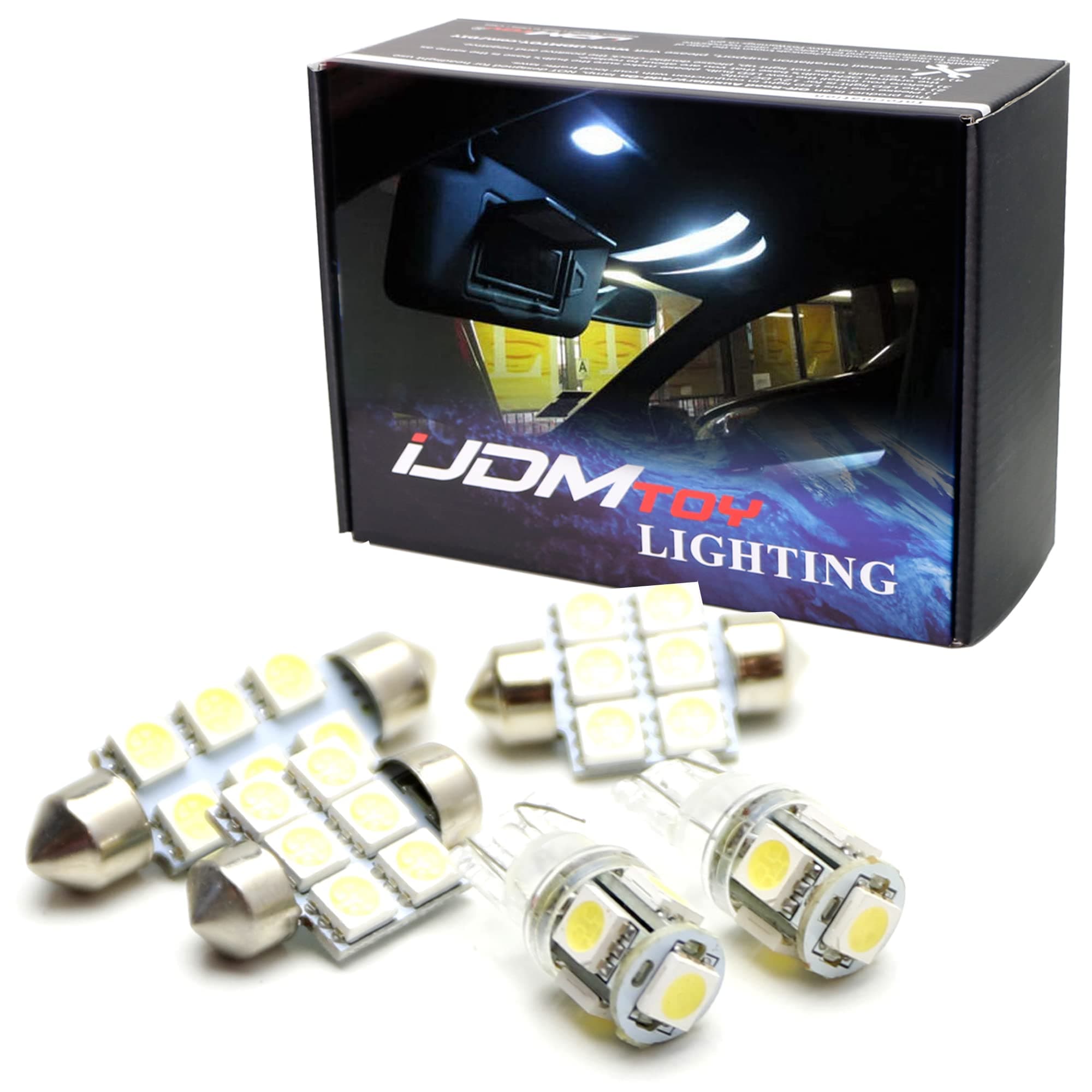 iJDMTOY Premium SMD LED Lights Interior Package Combo for 1995-2005 Volkswagen MK4 Golf or GTI, Xenon White